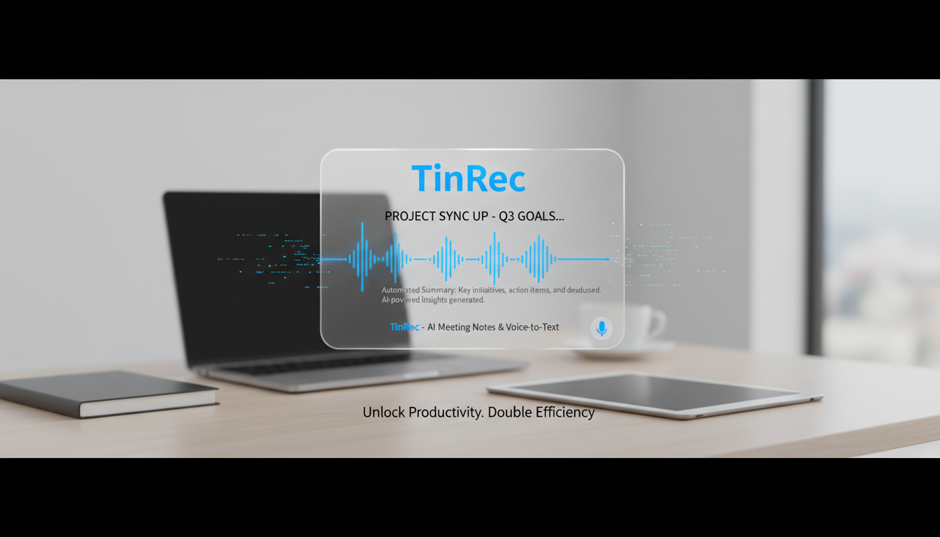 【生產力工具推薦】TinRec 秒聽錄音:AI 會議紀要與語音轉文字神器,工作效率翻倍!