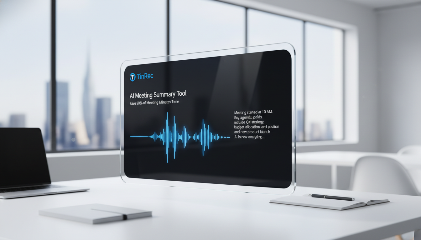 【2026最新】AI 會議摘要工具全解析：如何利用 TinRec (秒聽錄音) 節省 90% 會議記錄時間？