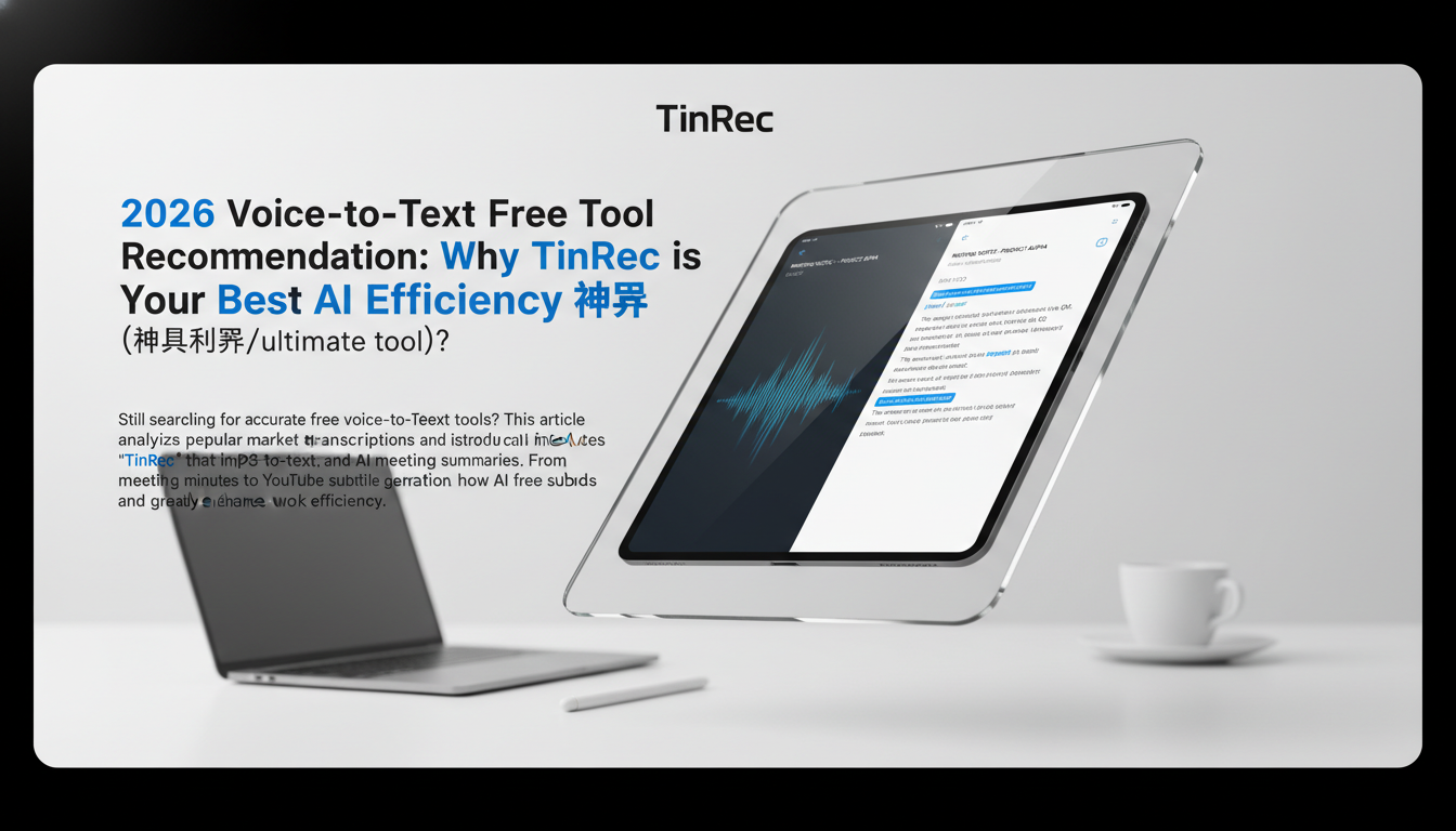 2026 語音轉文字免費工具推薦:為什麼 TinRec (秒聽錄音) 是你的最佳 AI 效率神器?