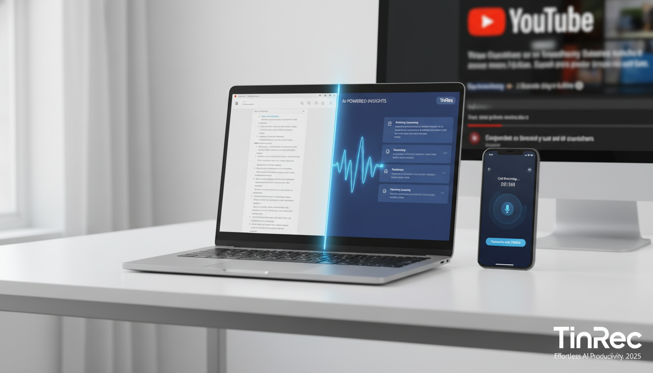 【2026最新】免費錄音檔轉文字Word攻略：從Word內建功能到AI會議神器TinRec的完整評比