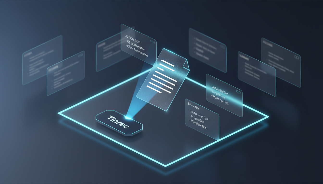 2026文檔總結AI推薦：5大高效工具評測，解決會議摘要痛點與Tinrec方案對比