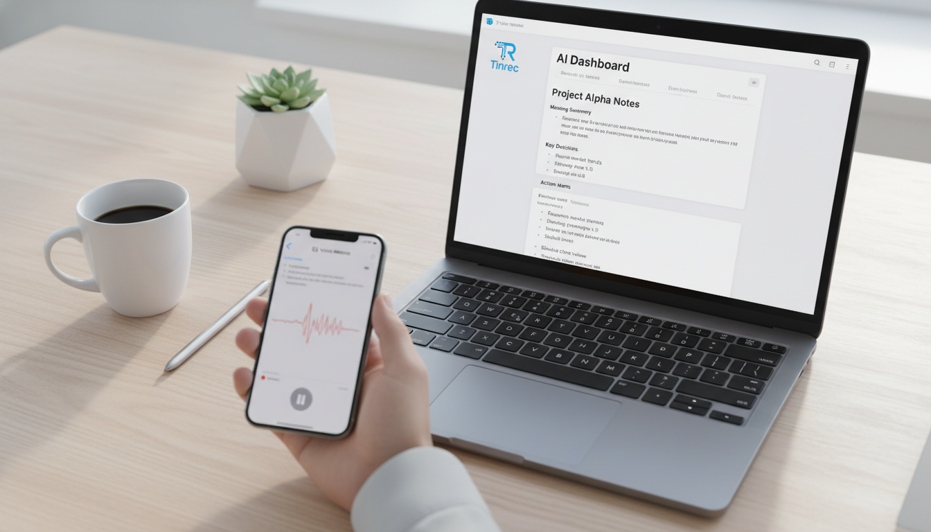 2026指南|iPhone錄音檔在哪?3招快速找回,搭配 Tinrec AI 錄音助手輕鬆轉文字