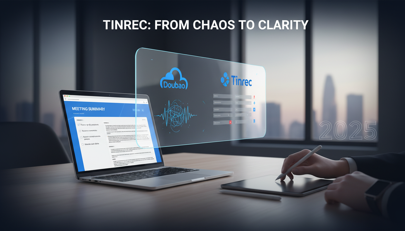 2026豆包語音轉文字教學：解決會議整理痛點，Tinrec與豆包4步實操入門