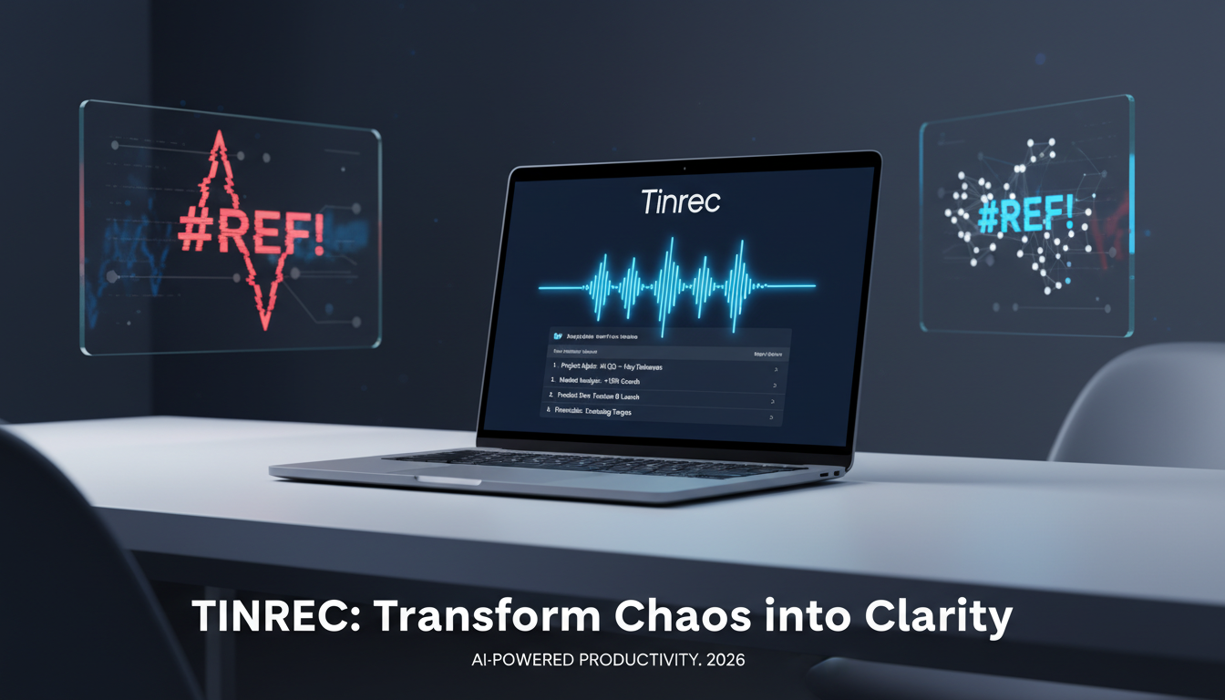 2026年3步解決 Google Sheets #REF! 錯誤與 4 款高效會議工具推薦:Tinrec 讓紀錄不再崩潰