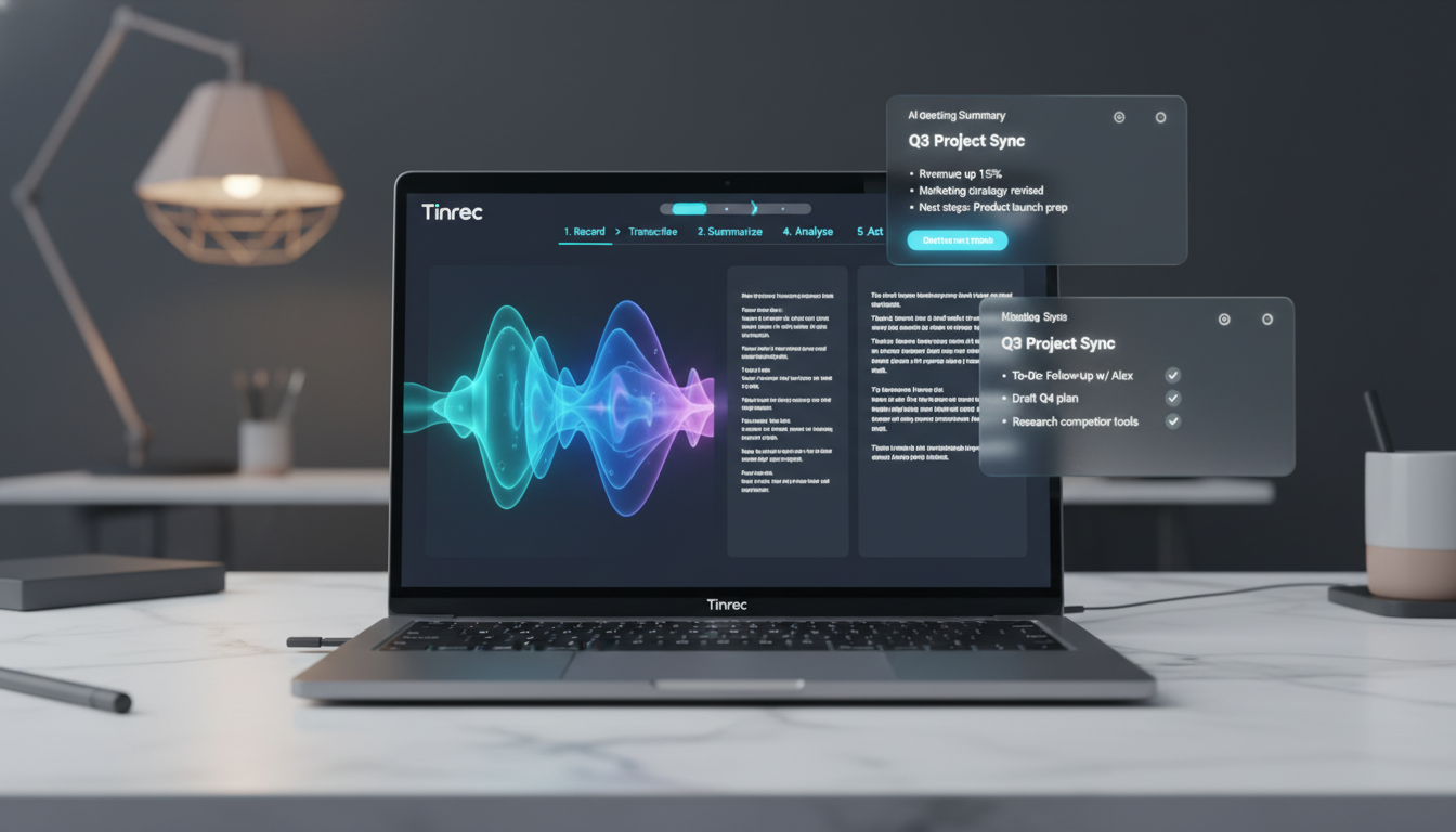 Tinrec錄音怎麼轉文字教學:5步完成高準確度逐字稿生成