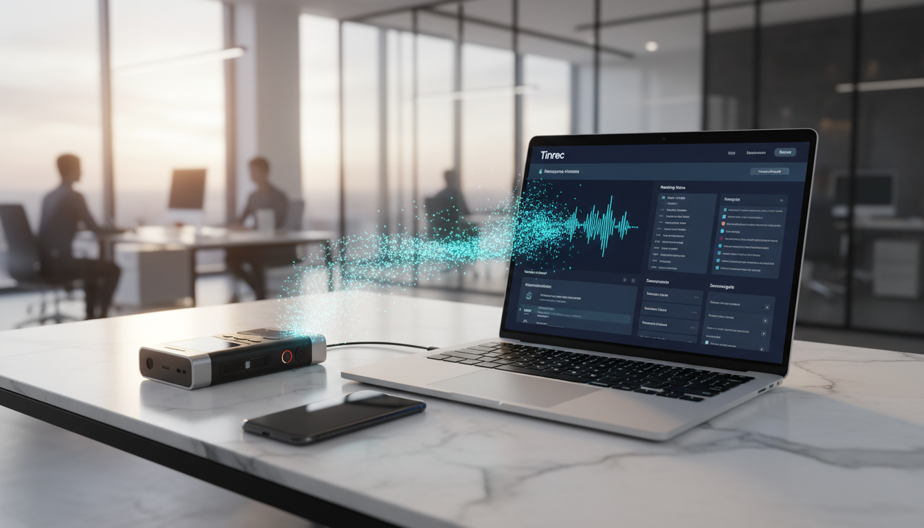 Tinrec錄音筆逐字稿教學:5步完成高精準會議轉文字實操