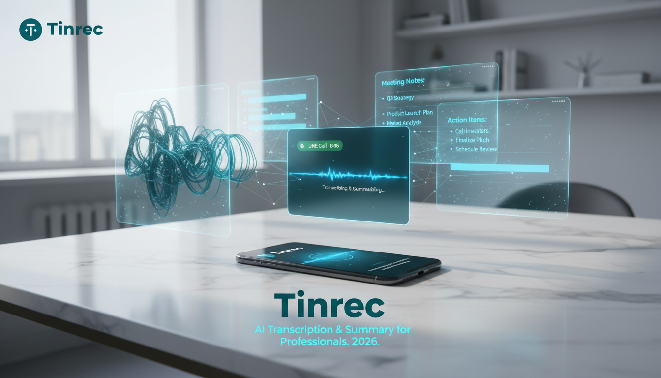 Tinrec LINE 電話錄音教學:5步完成逐字稿與摘要實操