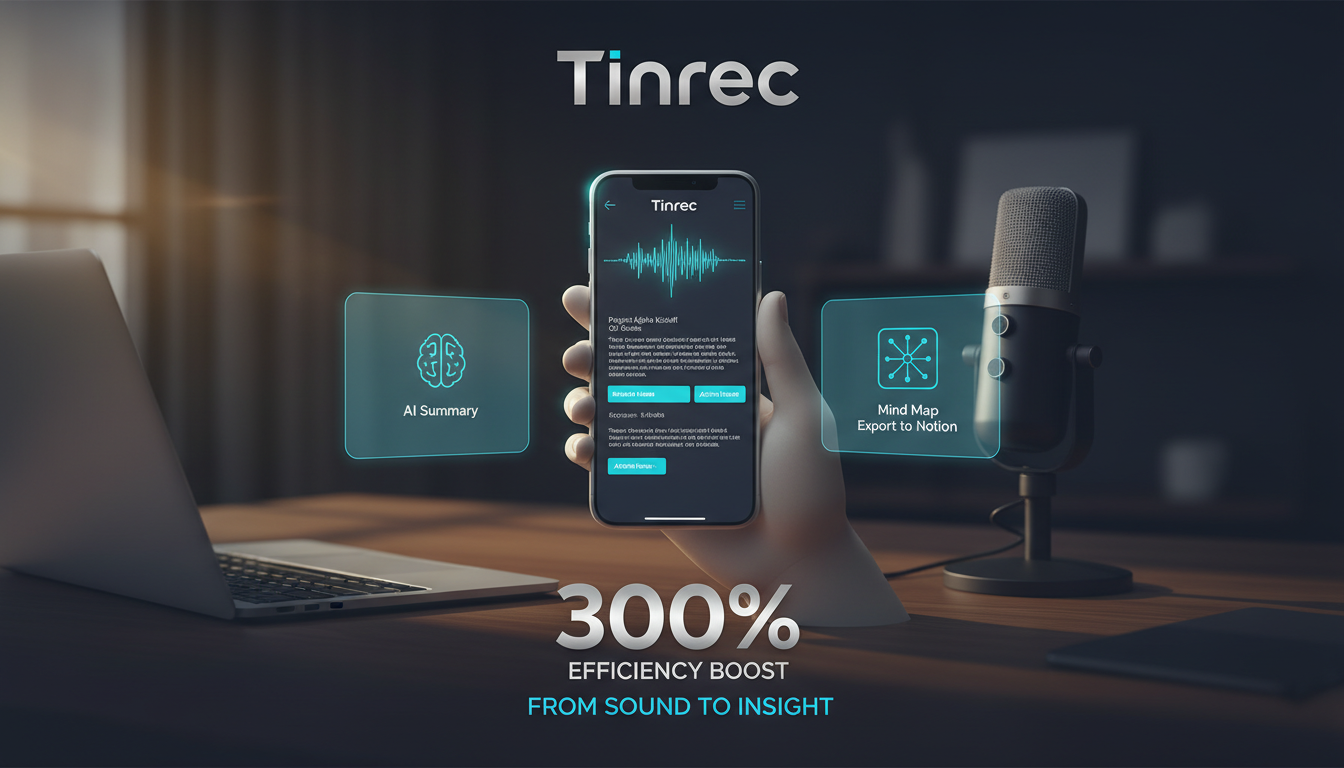 2026創作者必備:5大 Podcast 轉文字逐字稿軟體評測,AI錄音助手 Tinrec 讓內容整理效率提升300%