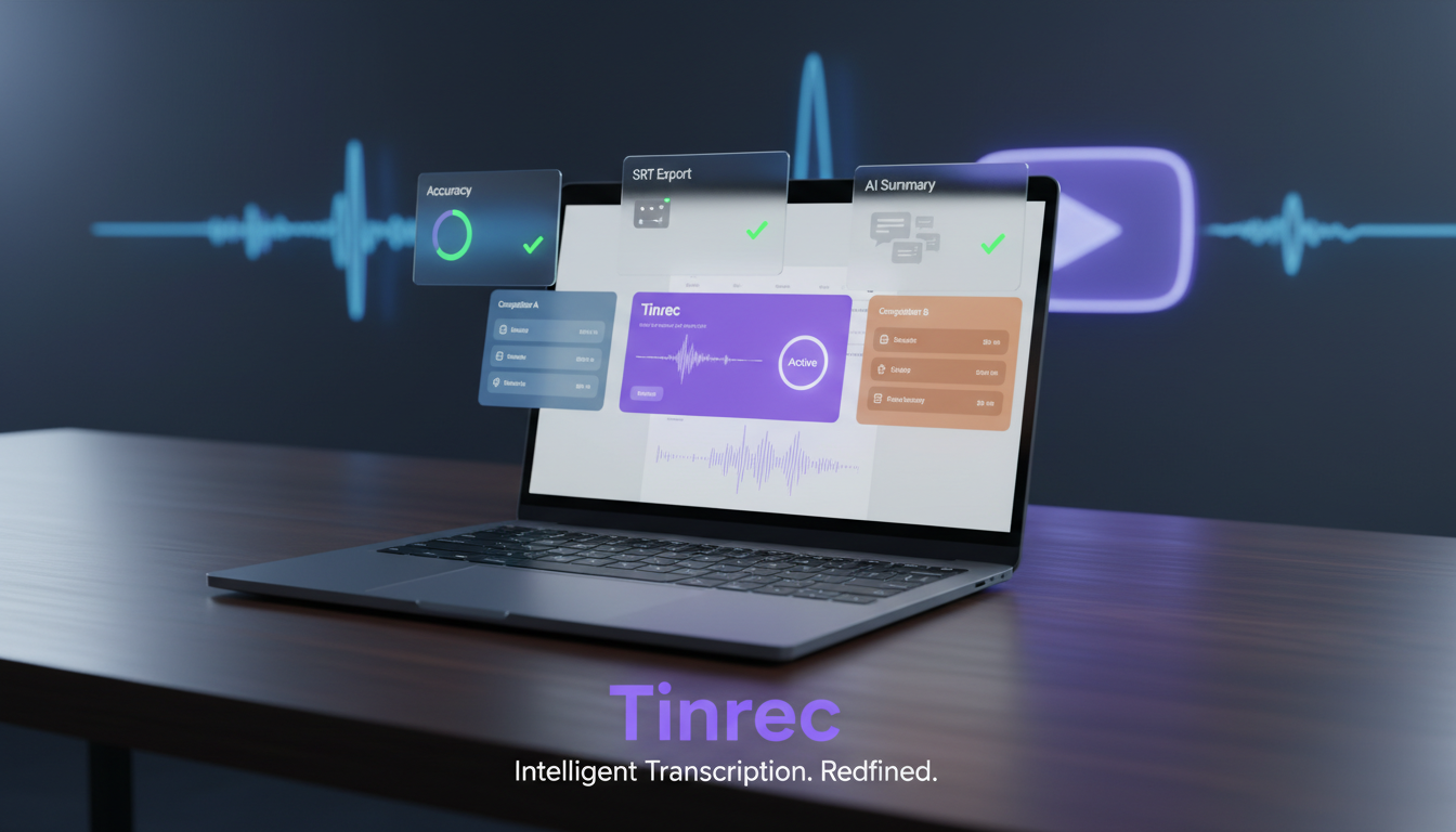 3款YouTube影片連結轉文字逐字稿工具橫評:準確度、SRT匯出、AI總結一次看懂