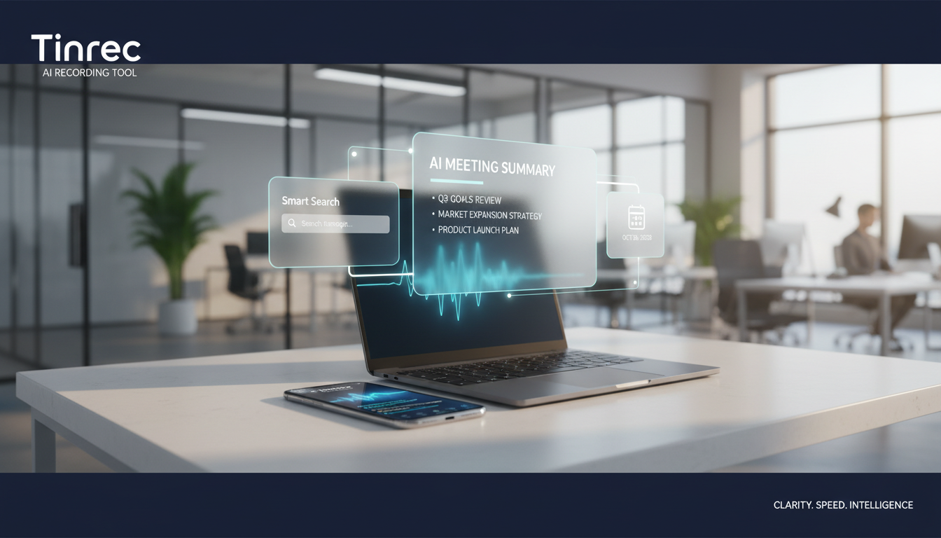 2026年4款AI錄音工具評測:TinRec 秒聽錄音實測,高效生成會議逐字稿