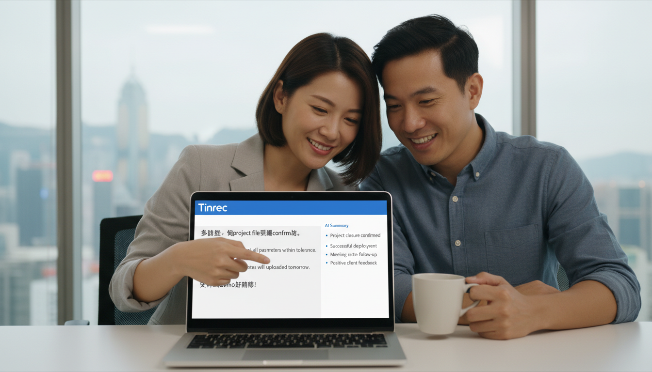 Tinrec廣東話錄音轉文字工具教學:4步完成逐字稿與AI總結實操 (2026評測)