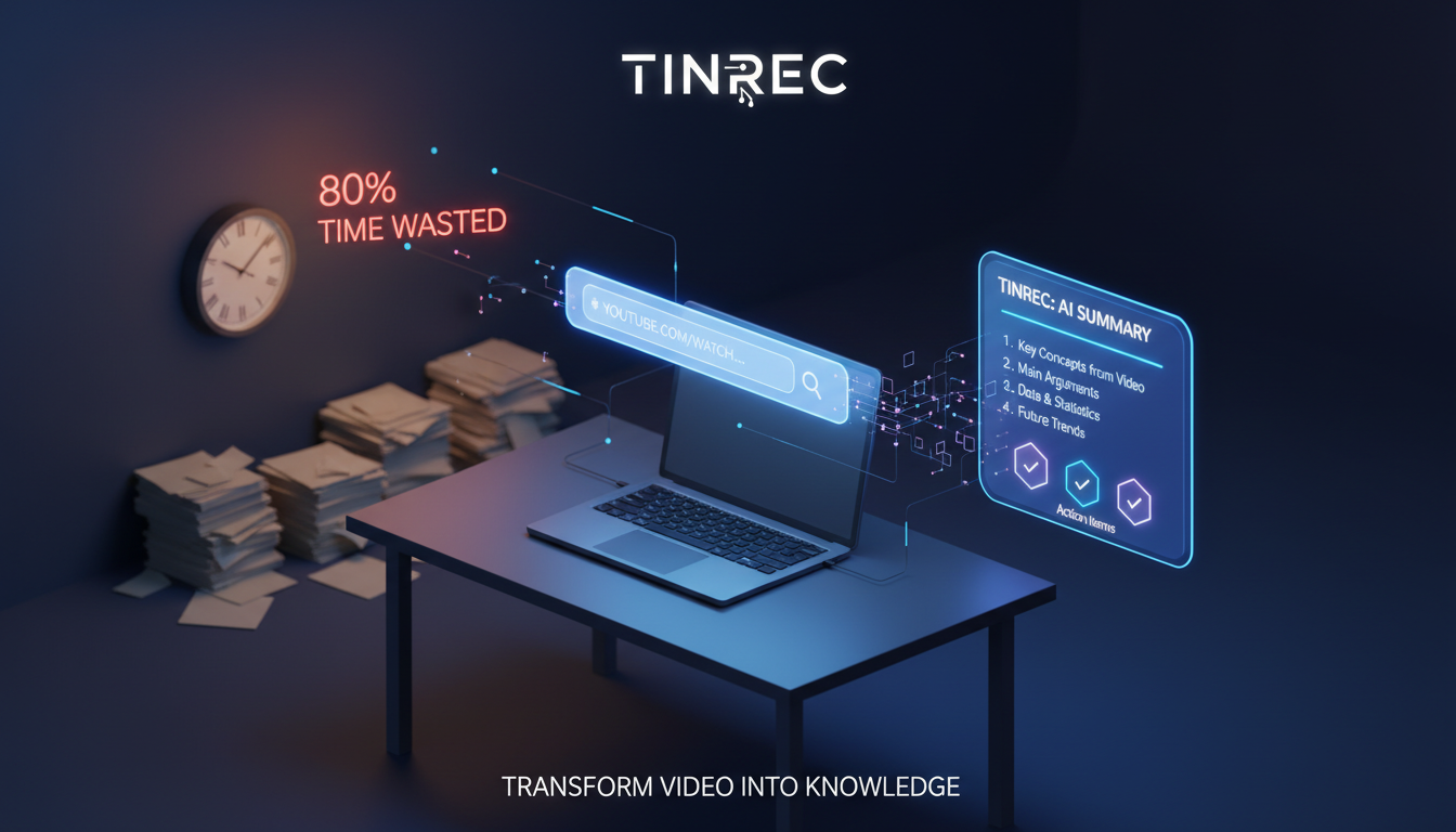 2026實測 | 手動拷貝不如AI解析:4款YouTube視頻轉文字工具對比,為什麼 Tinrec 能省下80%時間