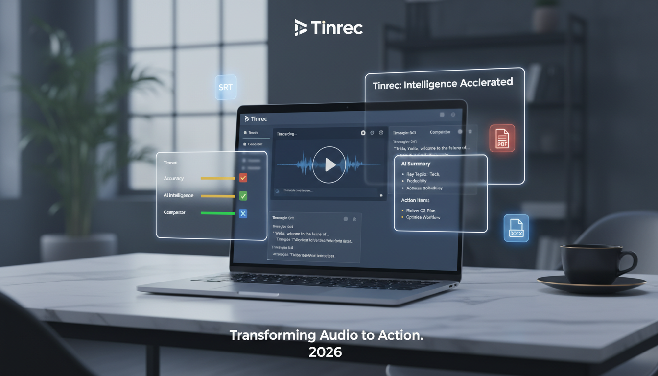 2026年5款提取視頻中的音頻轉文字工具橫評:準確率、匯出格式、AI總結一次看懂