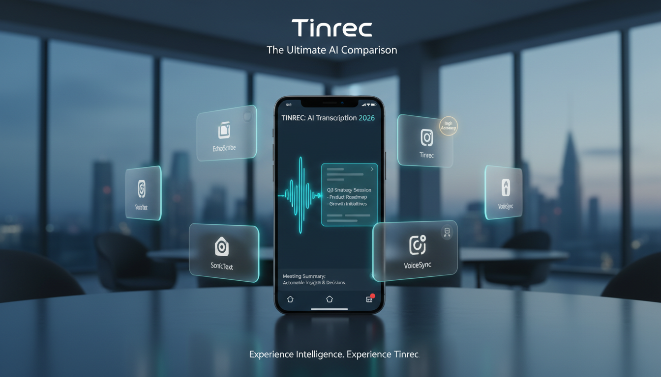 2026實測!5款手機錄音檔轉文字工具橫評:準確率、AI摘要、價格一次看懂 (含Tinrec)