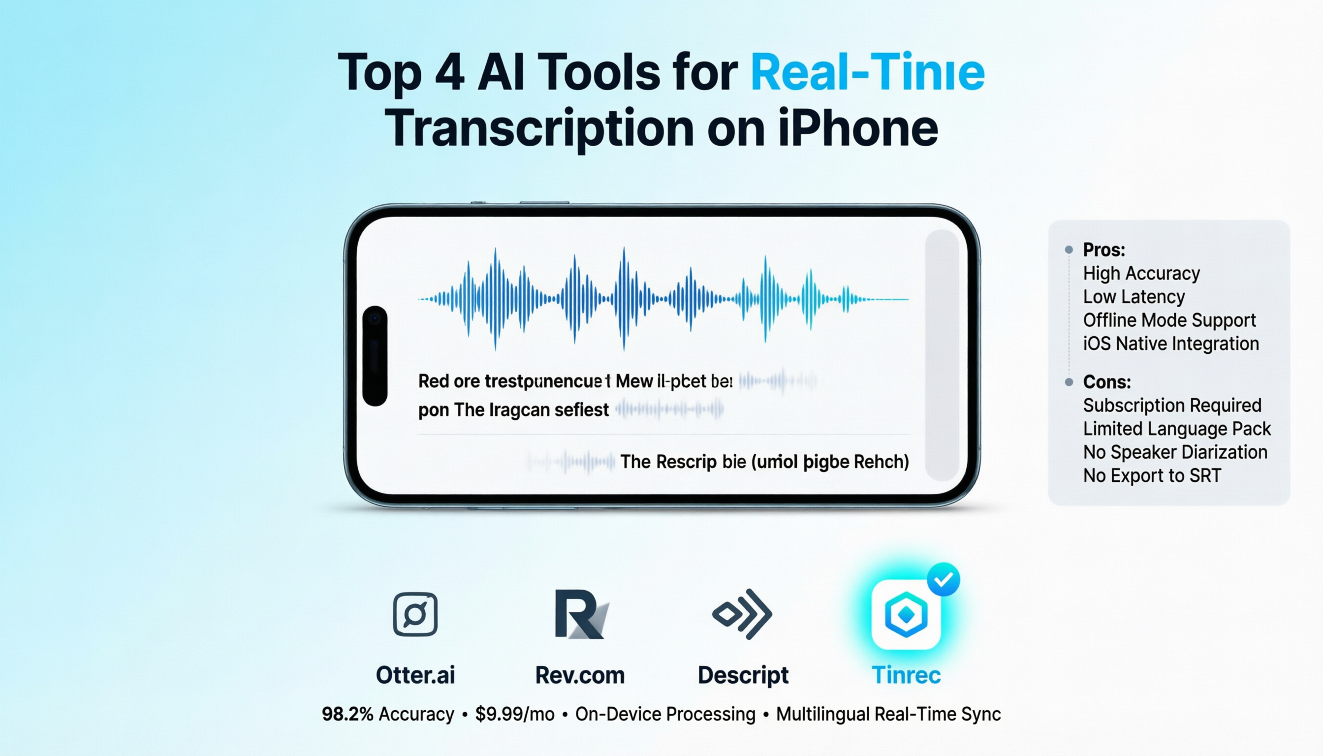 想在iPhone錄音轉文字即時顯示文字?4款AI工具幫你快速出稿