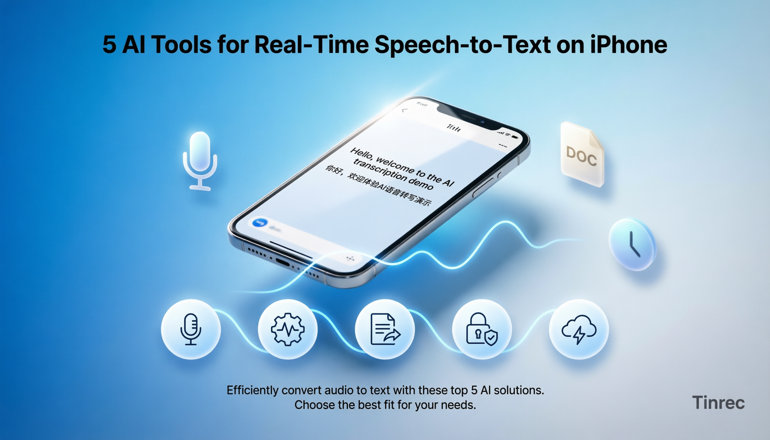 想在iPhone錄音轉文字即時顯示文字?5款AI工具幫你快速出稿