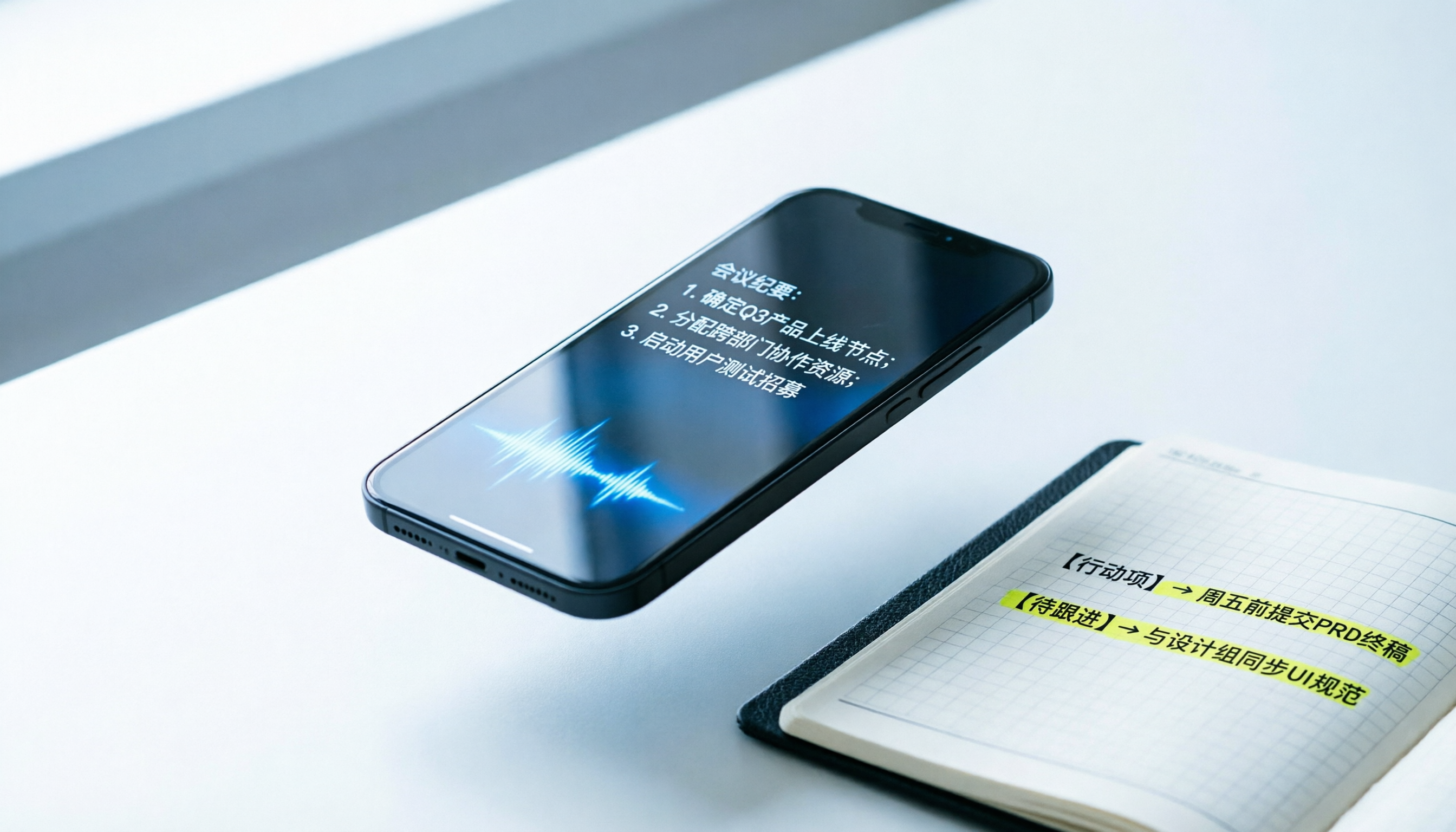 Tinrec 苹果手机錄音轉文字教程：5 步完成會議紀要與行動項