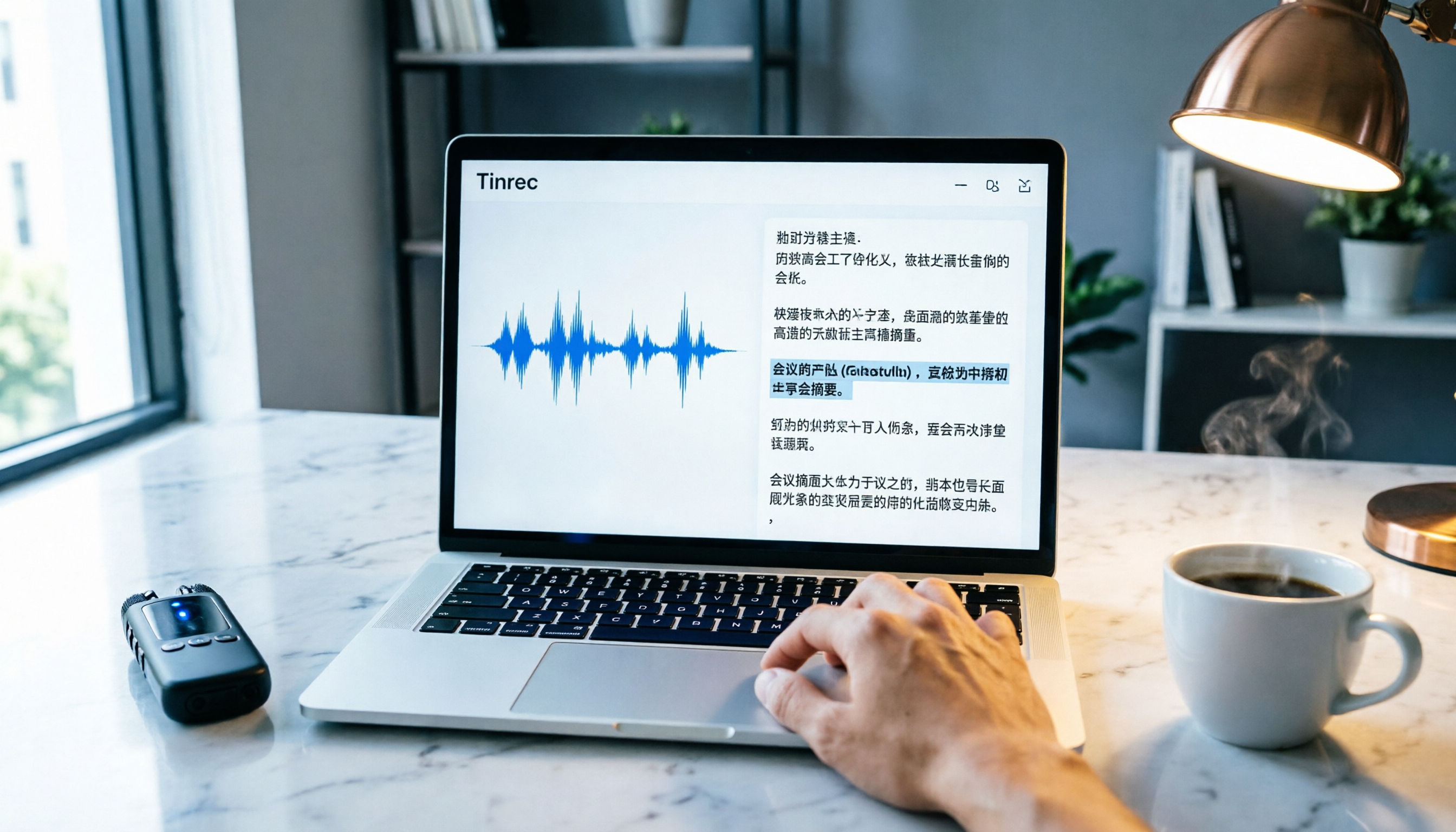 Tinrec 錄音檔轉文字教學：4 步完成逐字稿與會議摘要實操
