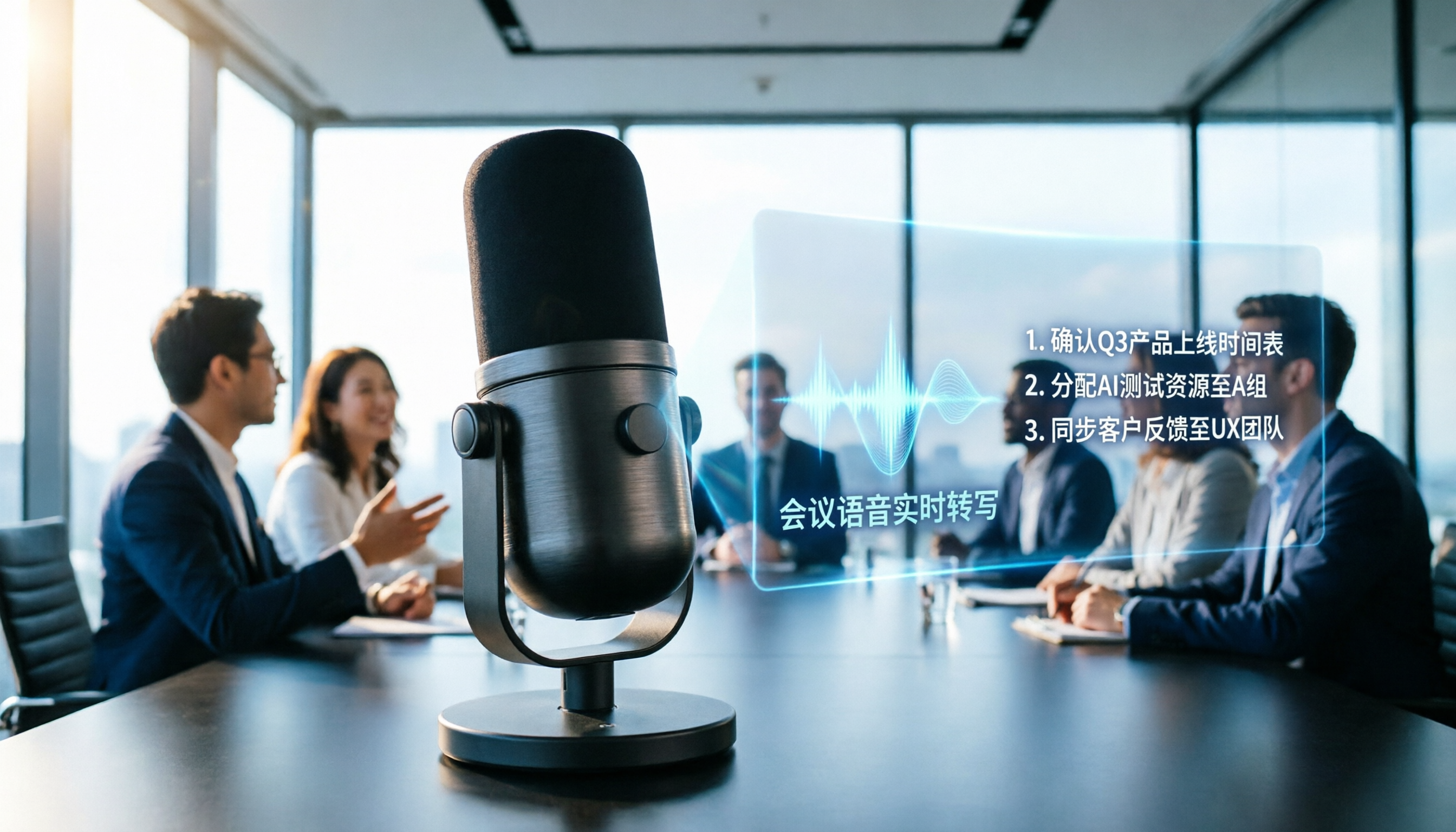 2026 年 7 款錄音麥克風轉文字工具推薦：即時生成會議紀要與行動項