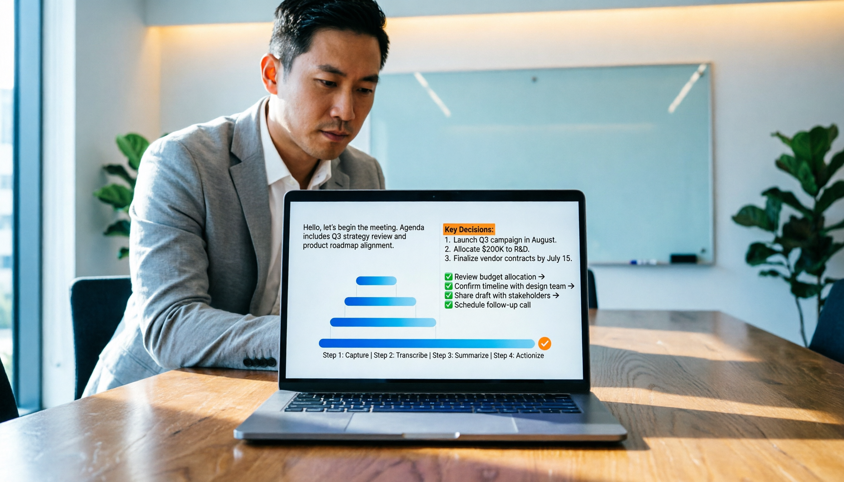 Tinrec AI 會議記錄神器減少整理時間教程：4 步完成逐字稿與行動項