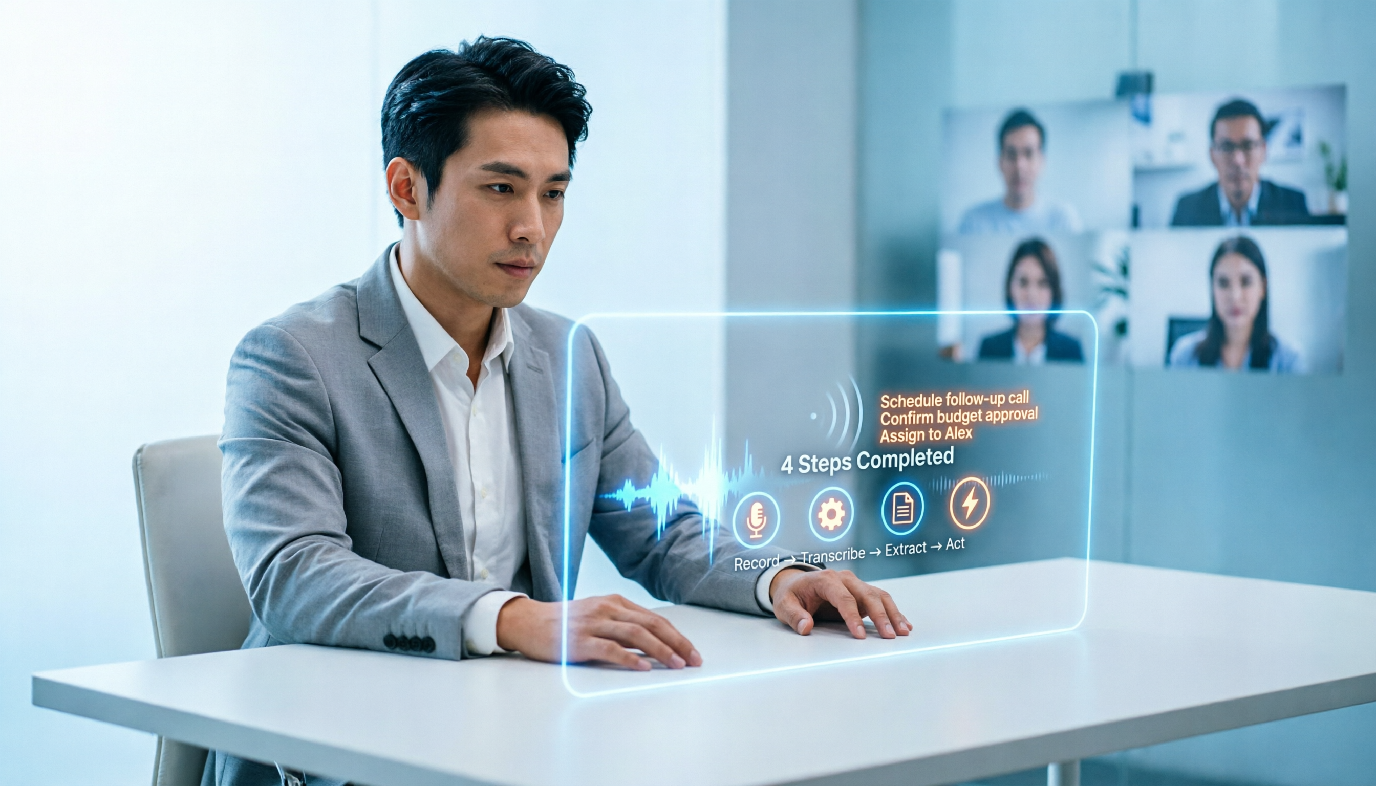 Tinrec 遠端會議紀錄自動化工具教程:4 步完成逐字稿與行動項