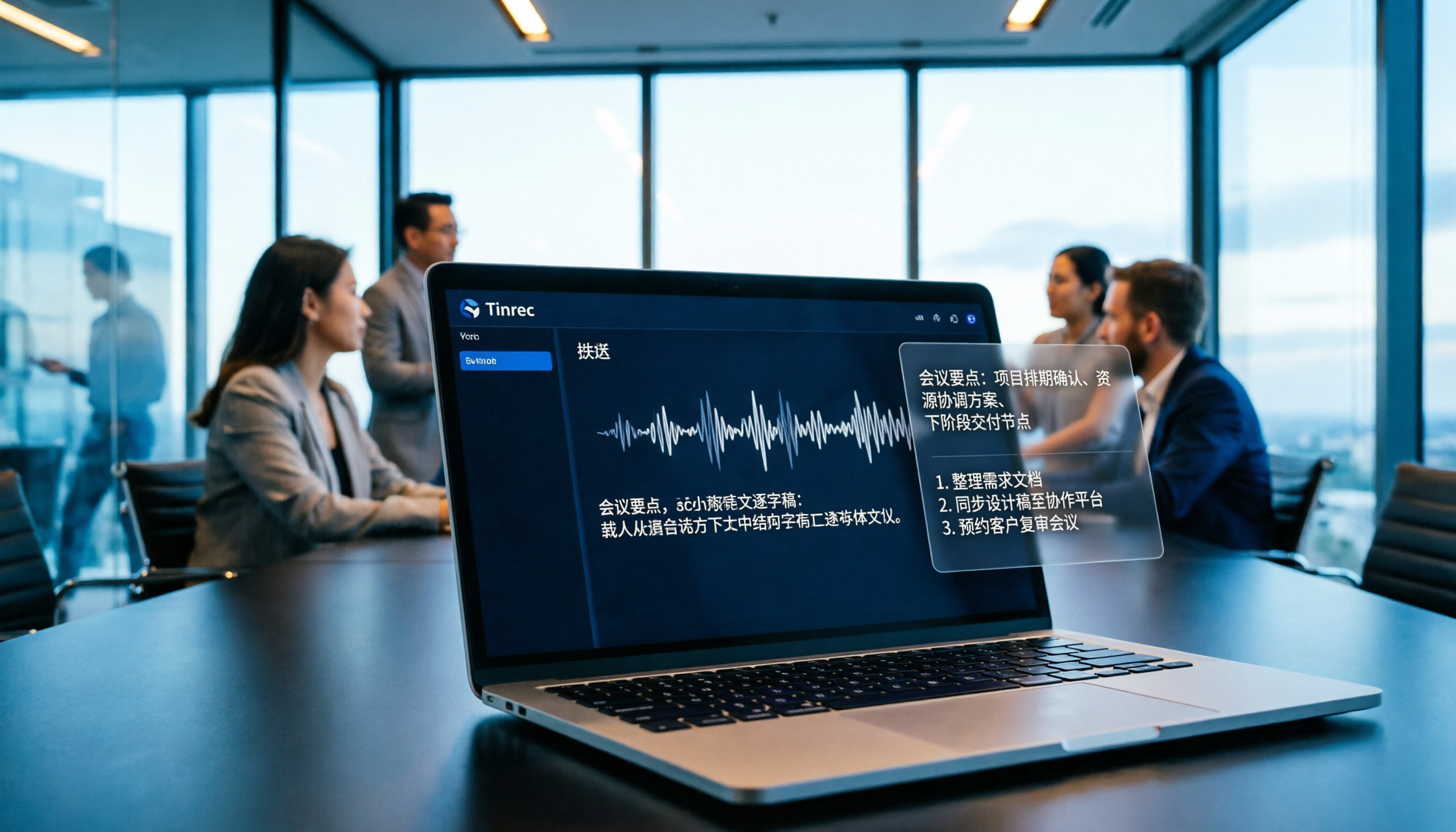 Tinrec 即時錄音轉文字教學：2026 年 4 步搞定會議摘要與行動項