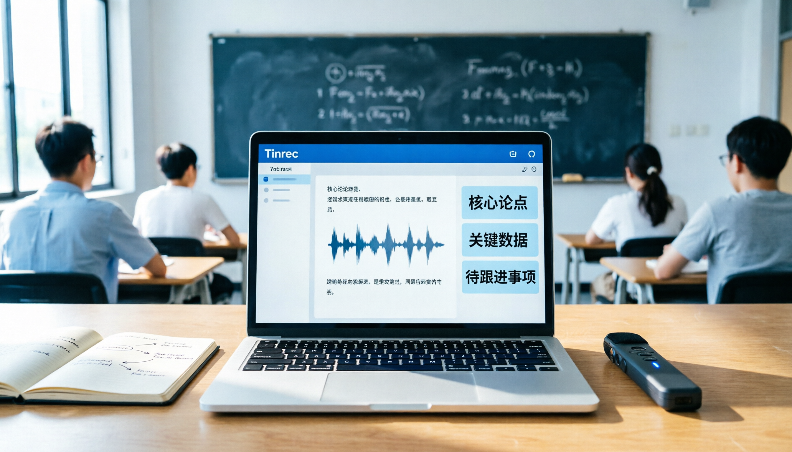 2026 上課錄音筆記工具評比：5 款 AI 轉文字神器解決聽不懂、記不完難題（含 Tinrec 實測）