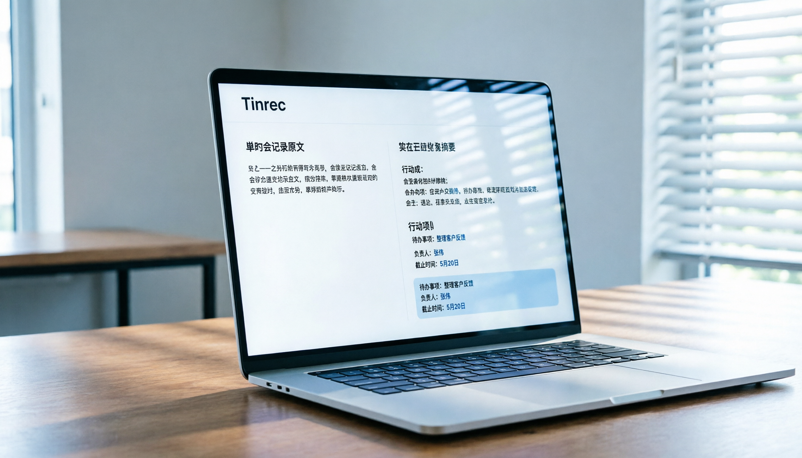 2026語音轉文字軟體哪個好用？5款AI工具深度評測：Tinrec如何解決中文會議摘要與行動項難題