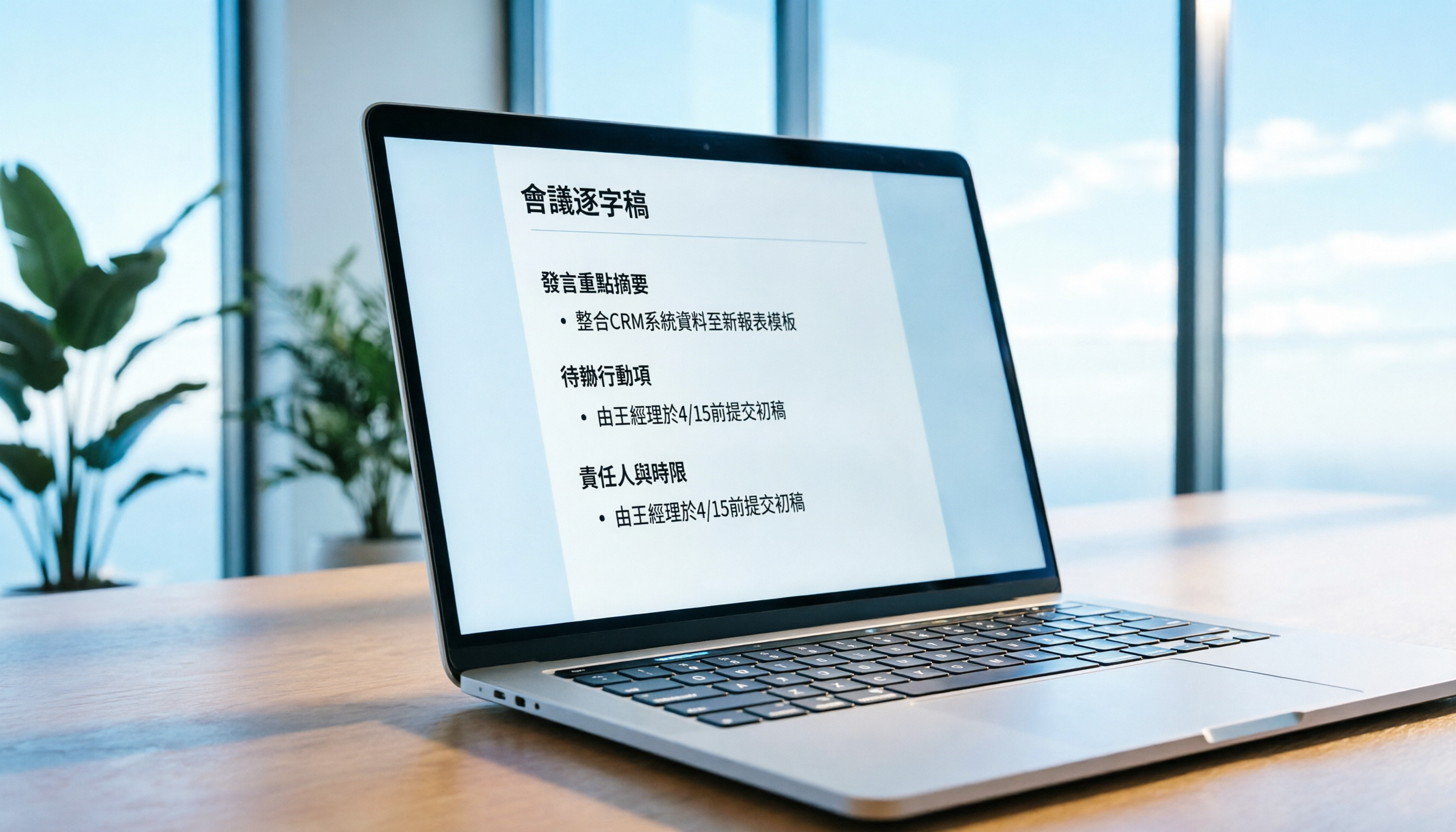 2026年5款會議錄音即時轉文字工具推薦：繁體中文準確率與AI摘要實測