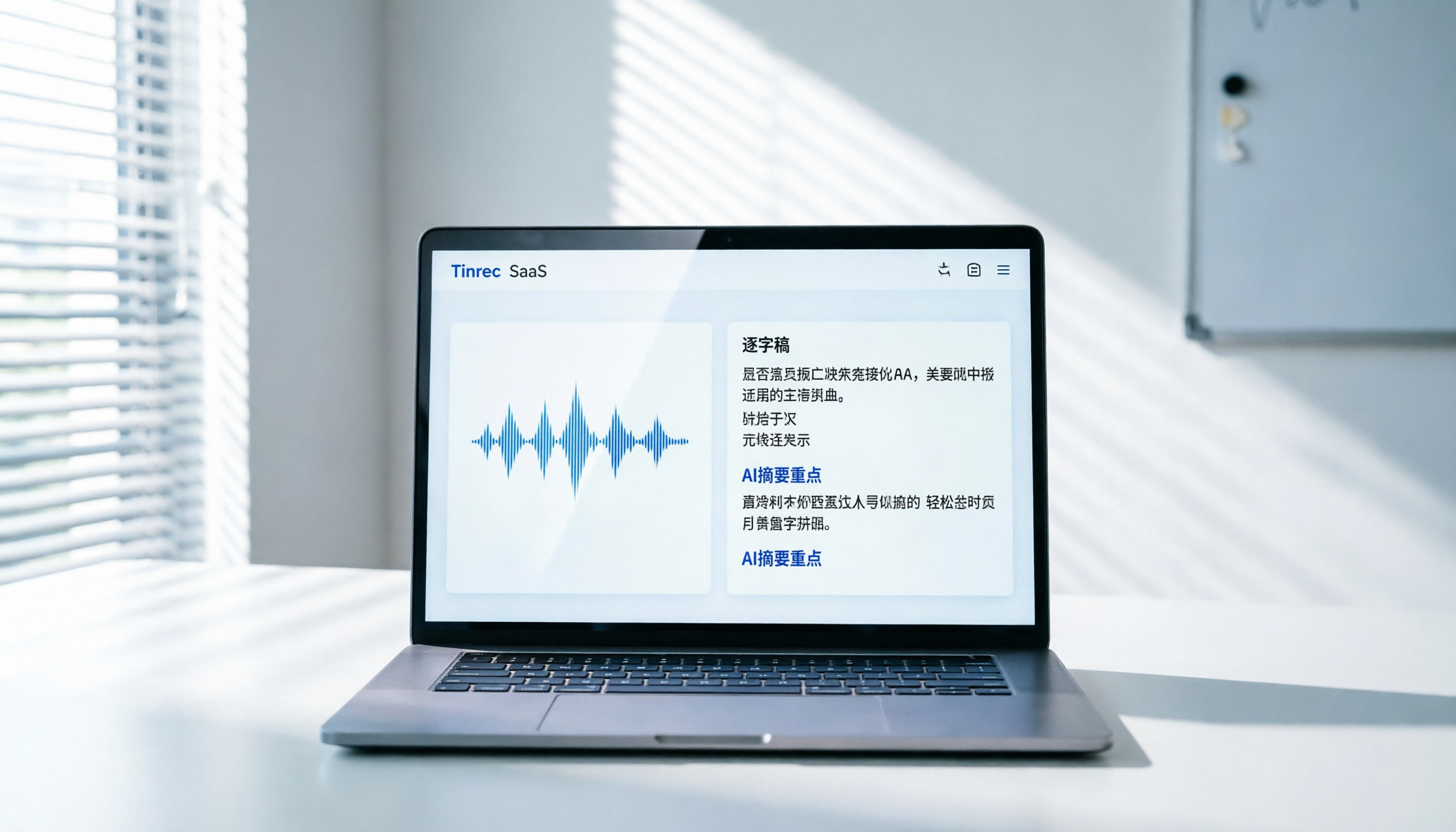 錄音轉逐字稿/語音轉文字：2026年6款AI工具推薦與實戰教程（含Tinrec）