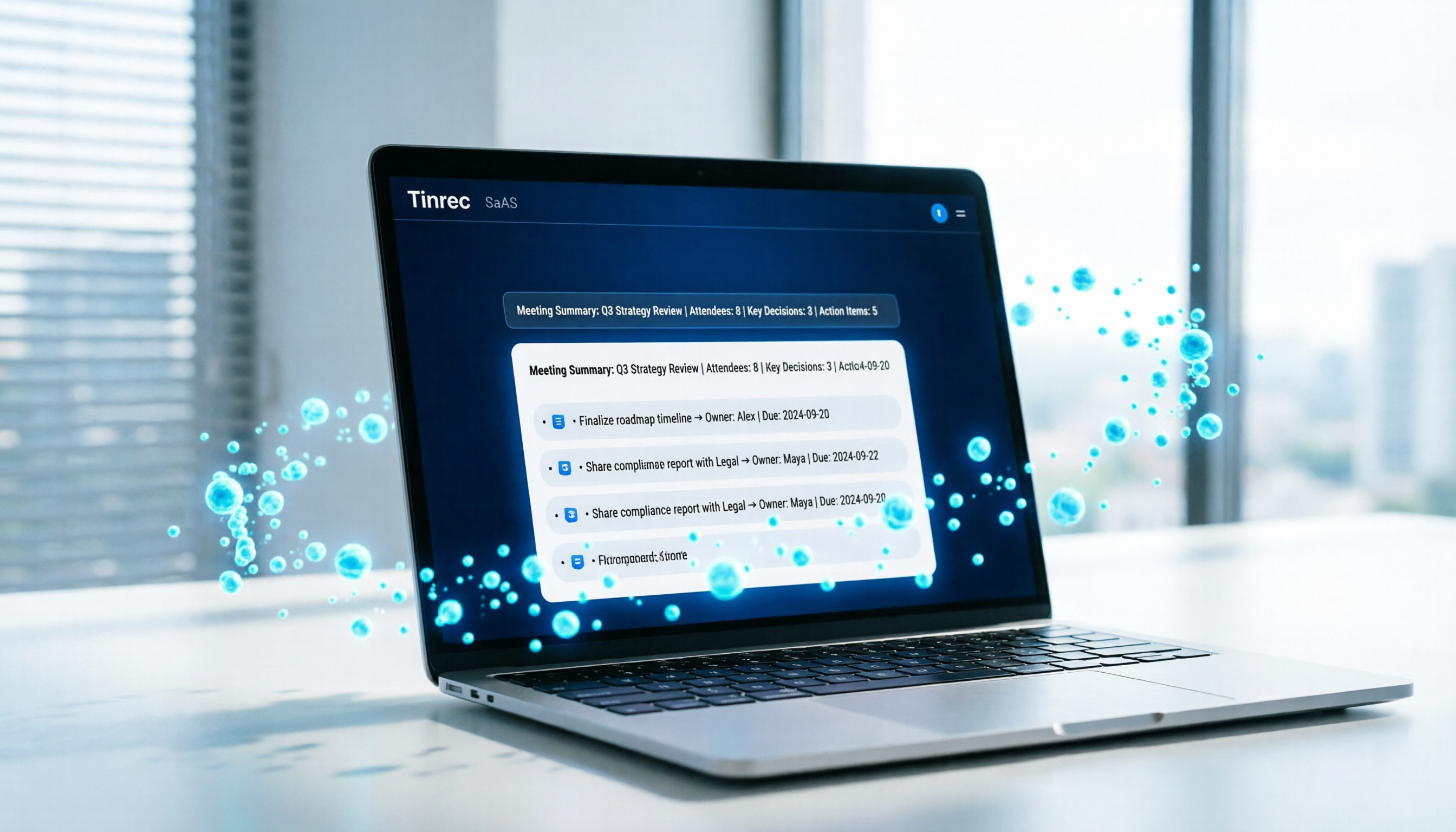 Tinrec 自動生成會議紀錄教程：5步完成逐字稿與行動項