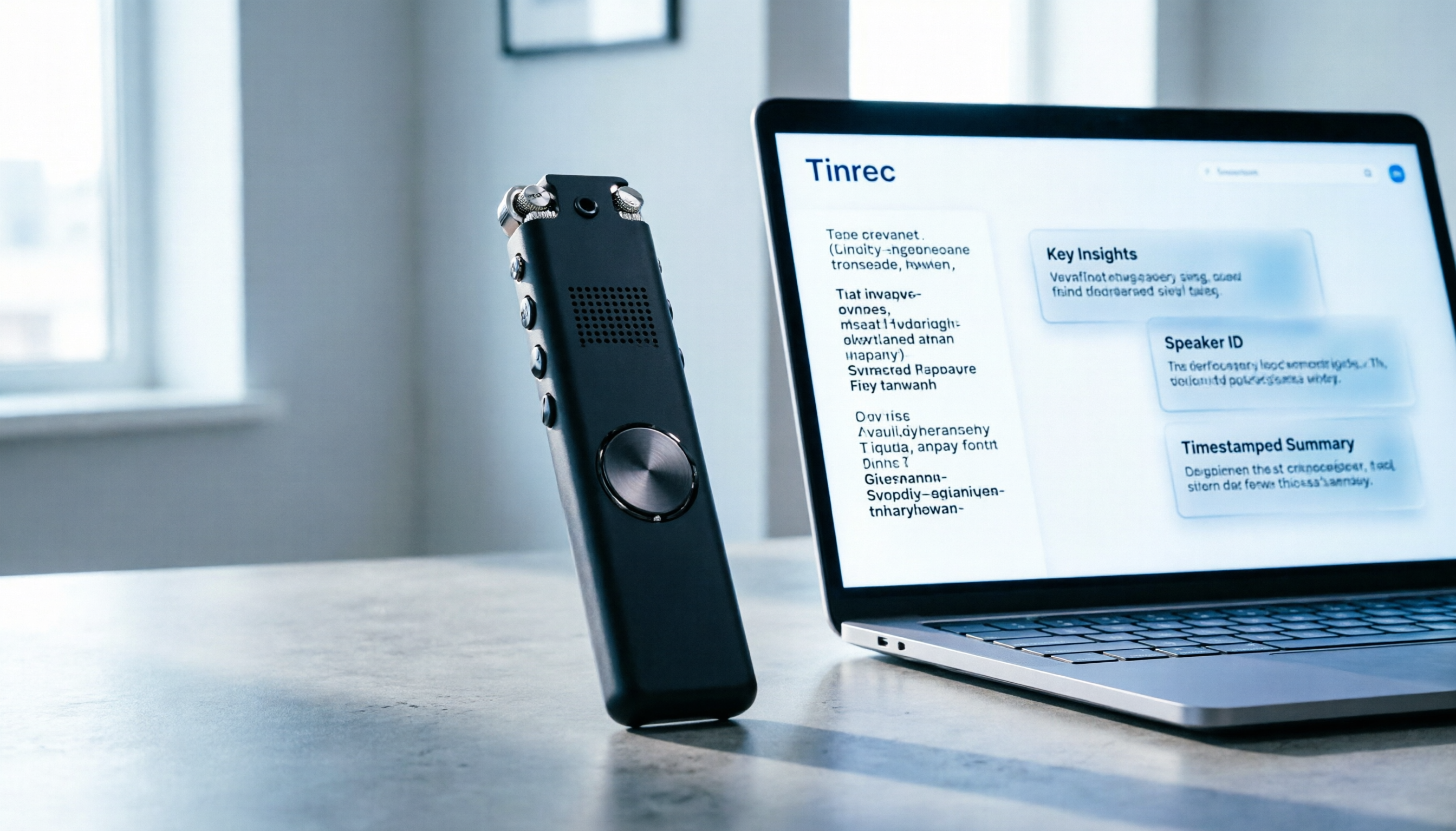 Sony錄音筆轉文字教學：5步搞定逐字稿與AI摘要（含Tinrec實測）