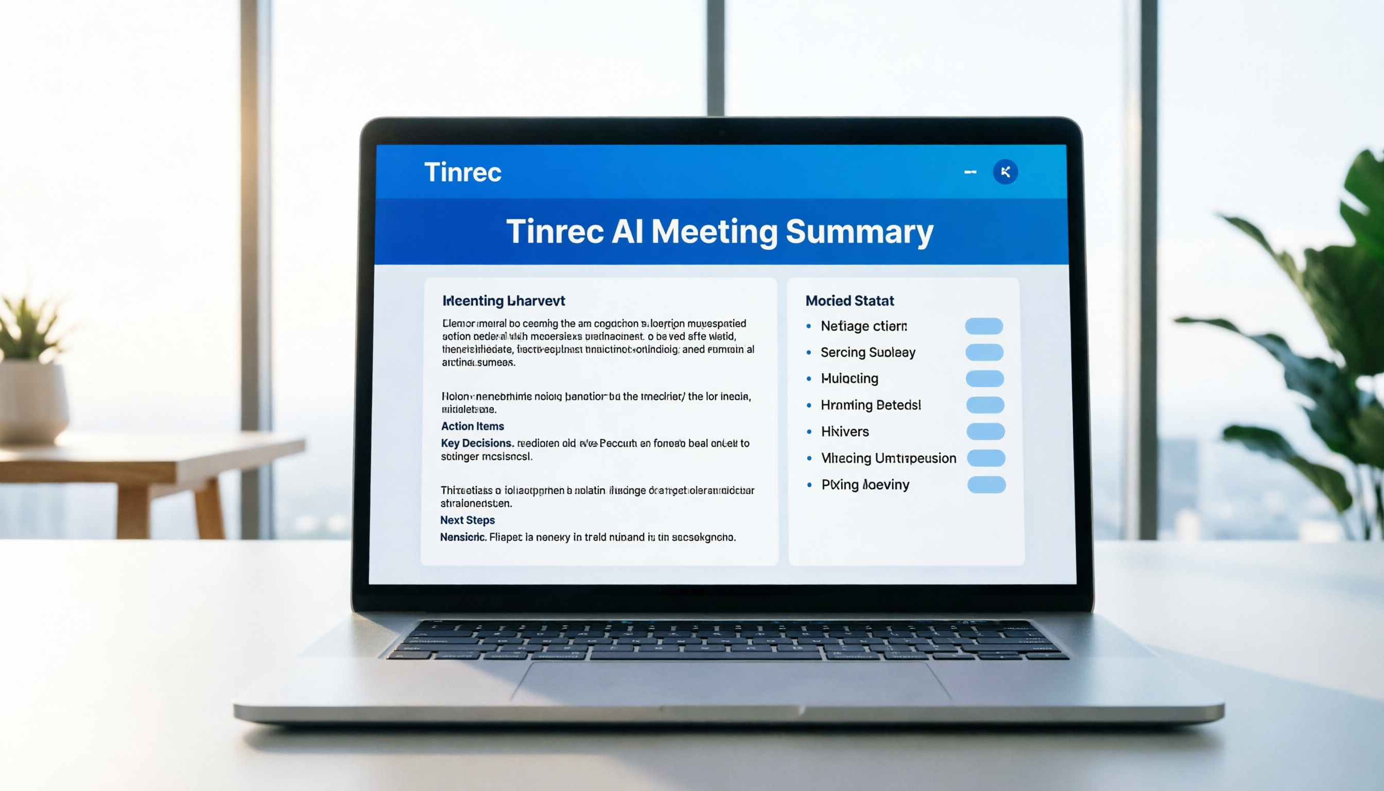 Tinrec自動生成會議記錄工具推薦：4步上手AI摘要與行動項