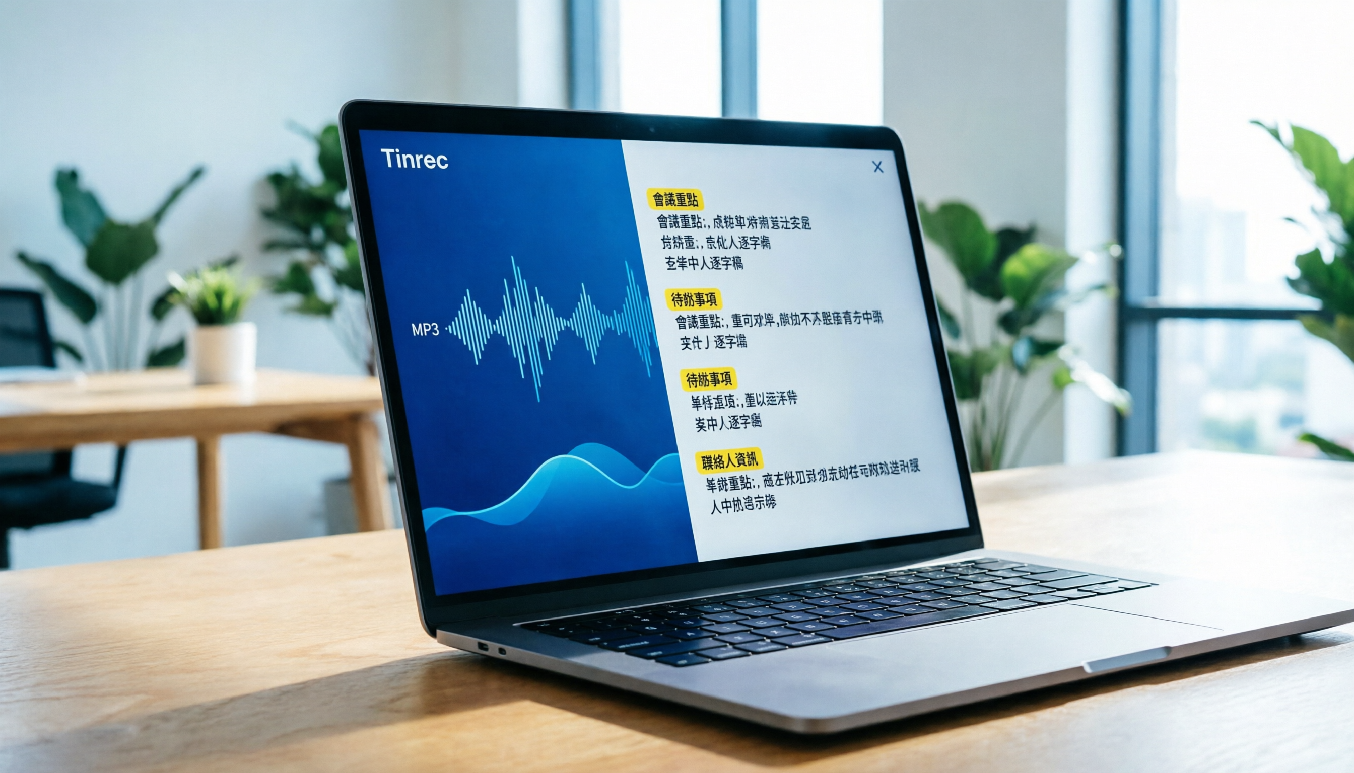 MP3音檔轉繁體中文逐字稿：2026年5款AI工具推薦與Tinrec實測教程