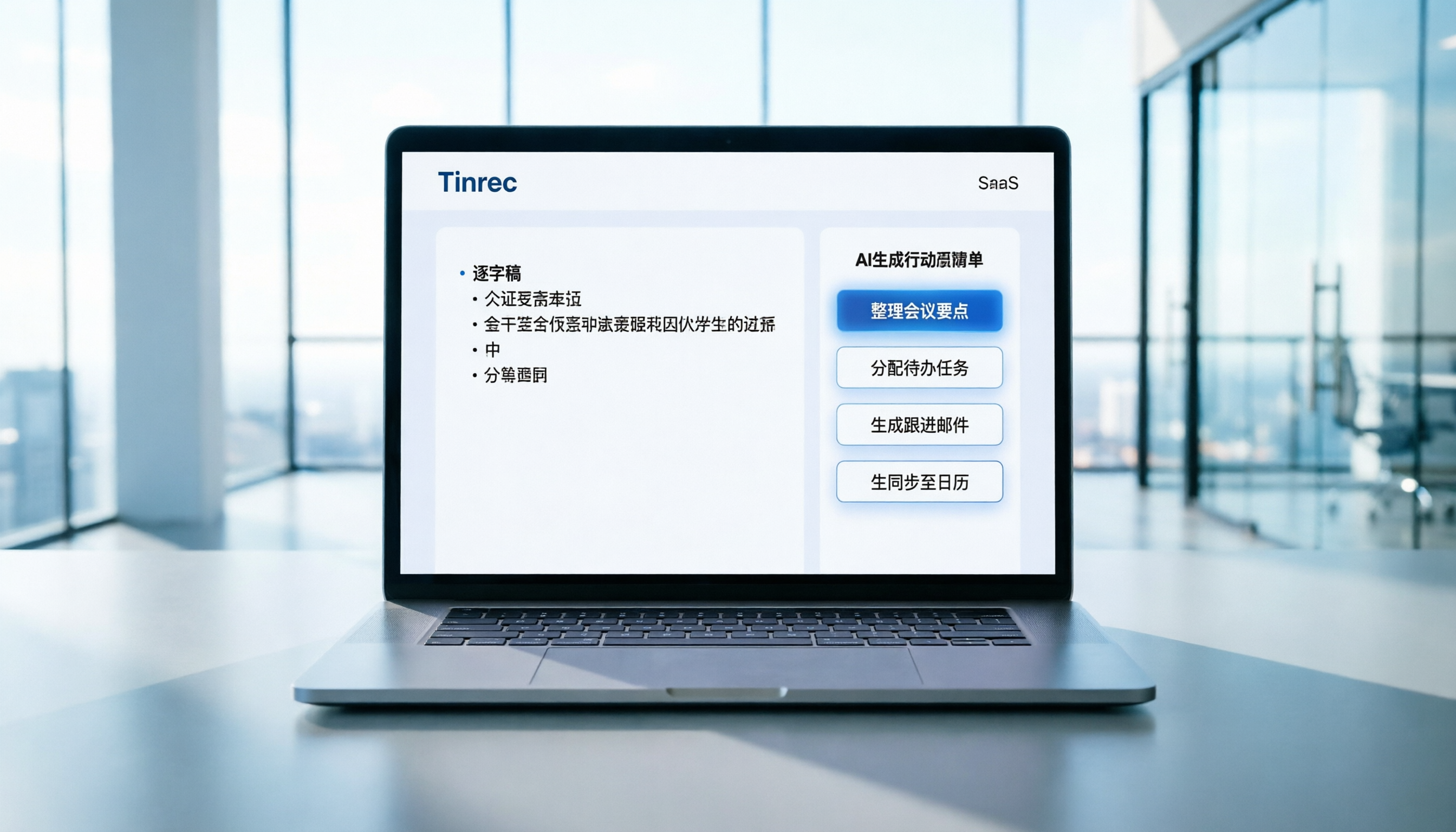 2026年5款線上會議室AI工具推薦：Tinrec實測，精準中文逐字稿與行動項生成