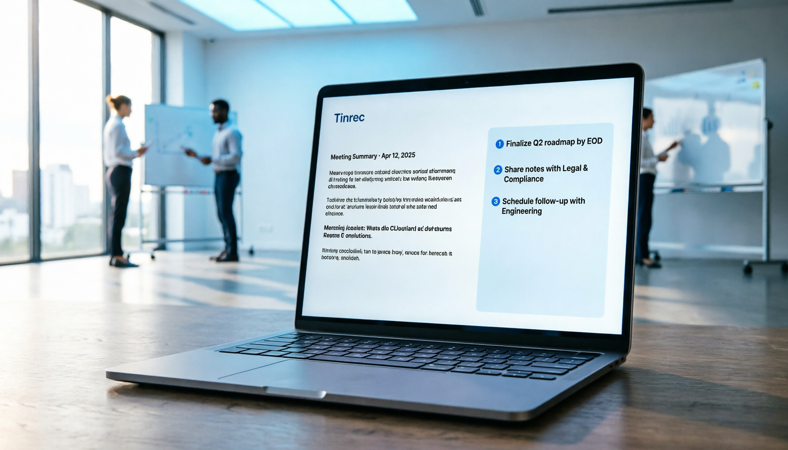 2026年5款AI會議記錄工具推薦：自動生成範例與行動項，Tinrec實測評測