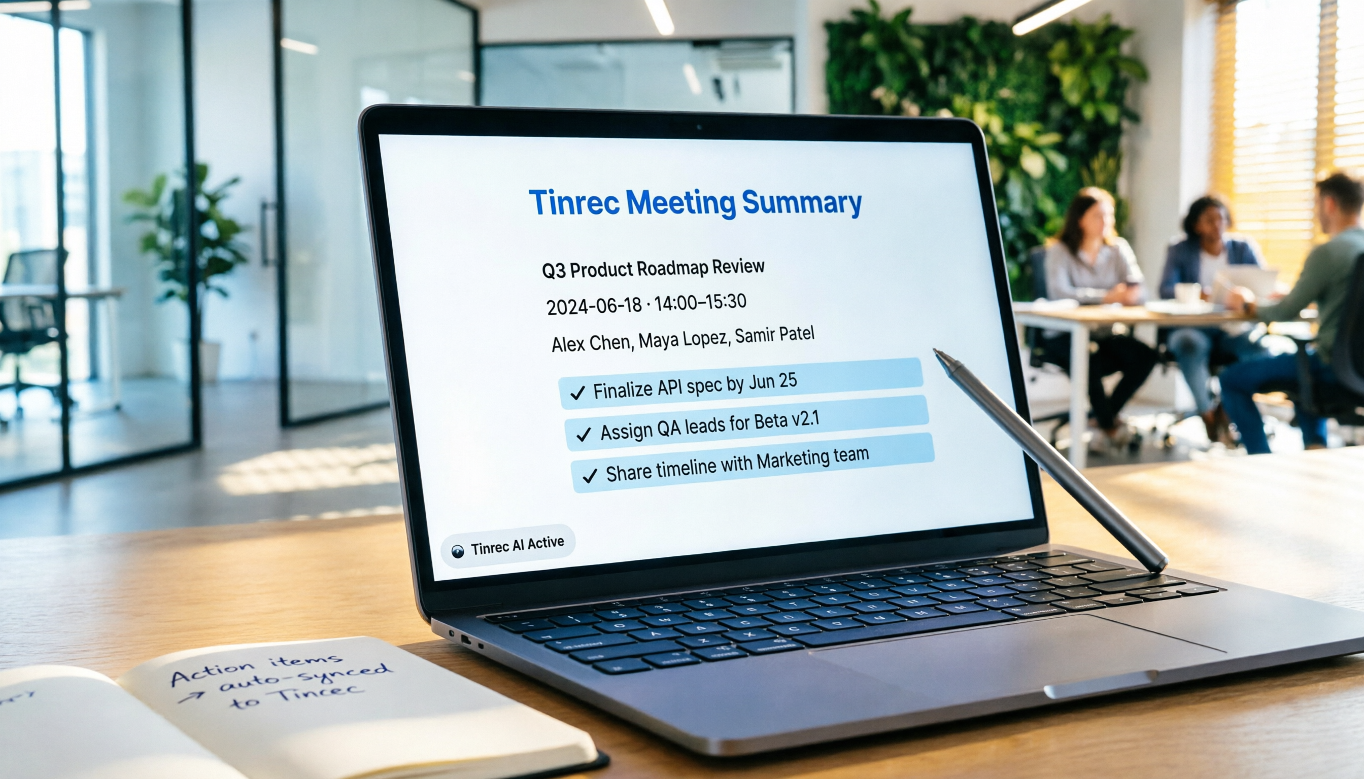 Tinrec 會議紀要待辦清單教學：4步生成AI摘要與行動項