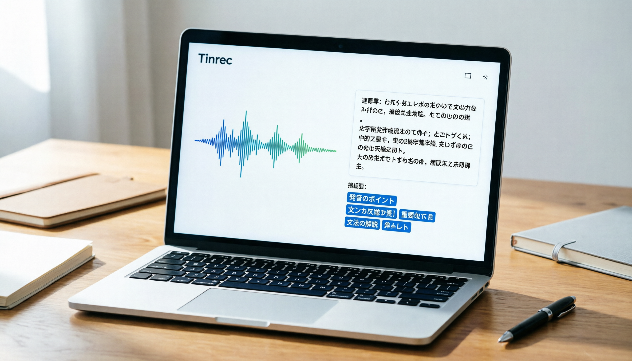 日語學習自學神器：2026年5款AI聽力與逐字稿工具推薦（含Tinrec實測）