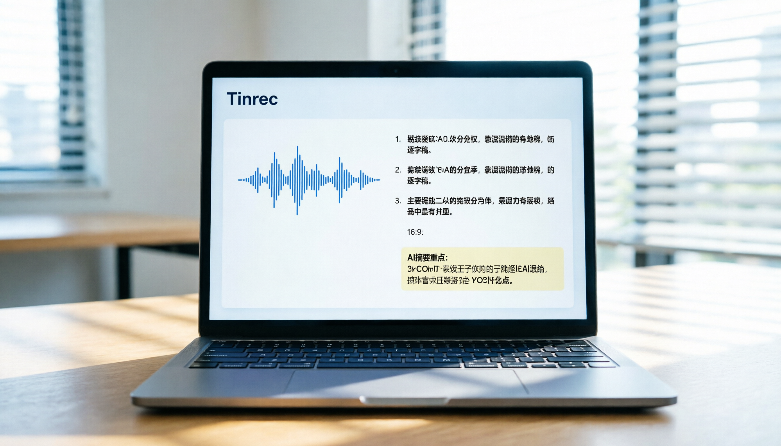Tinrec 錄音轉文字教學：4步搞定逐字稿與AI摘要實操