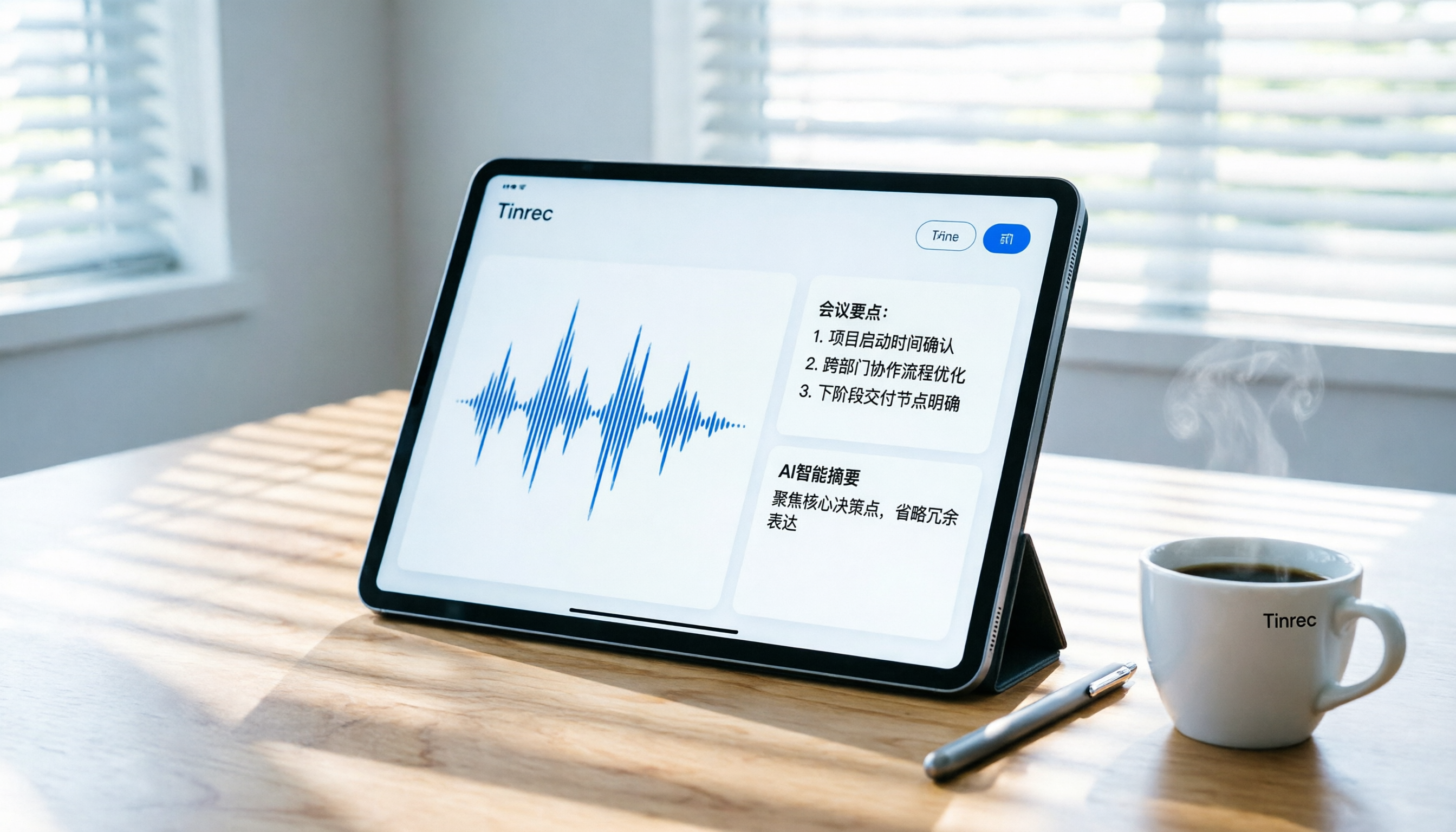 Tinrec iPad學習軟體教程：4步完成課堂錄音轉文字與AI摘要