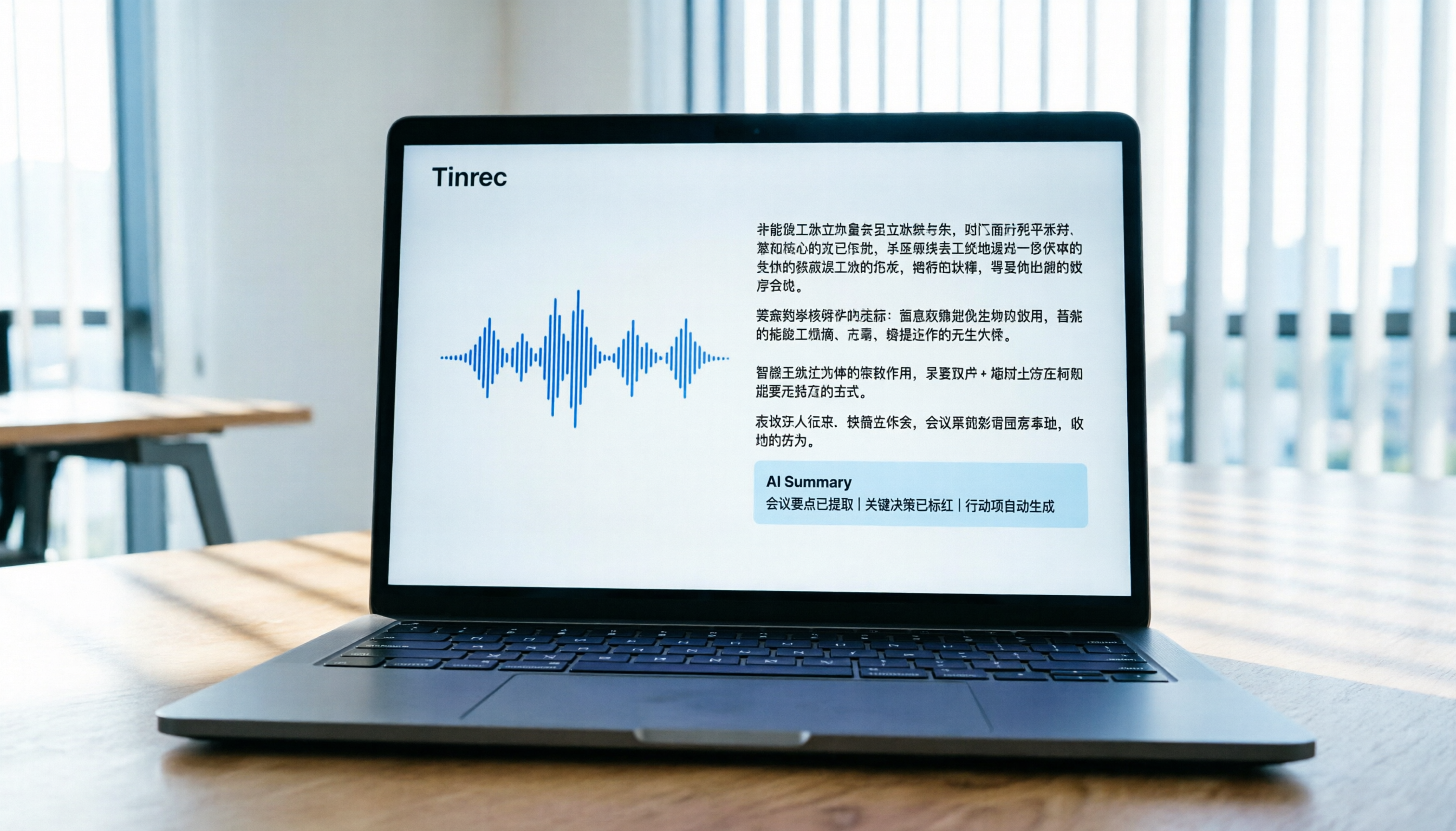 Tinrec電腦語音轉文字軟體教學：4步完成AI逐字稿與會議摘要