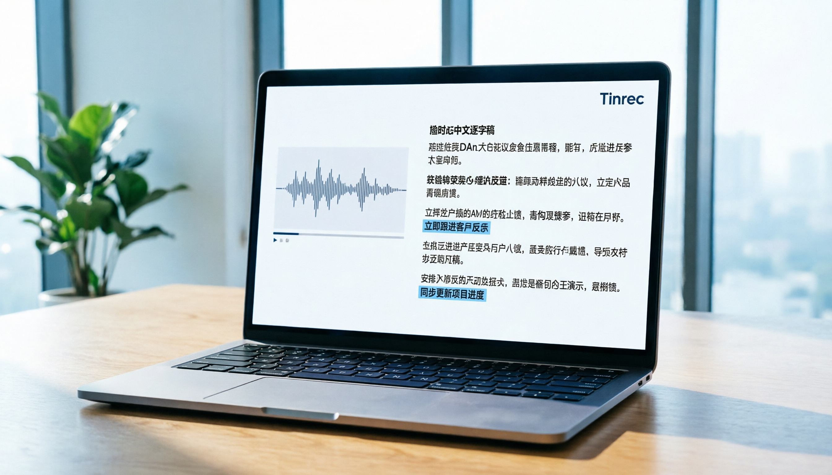 Tinrec視訊轉文字教學：4步完成會議摘要與AI查詢