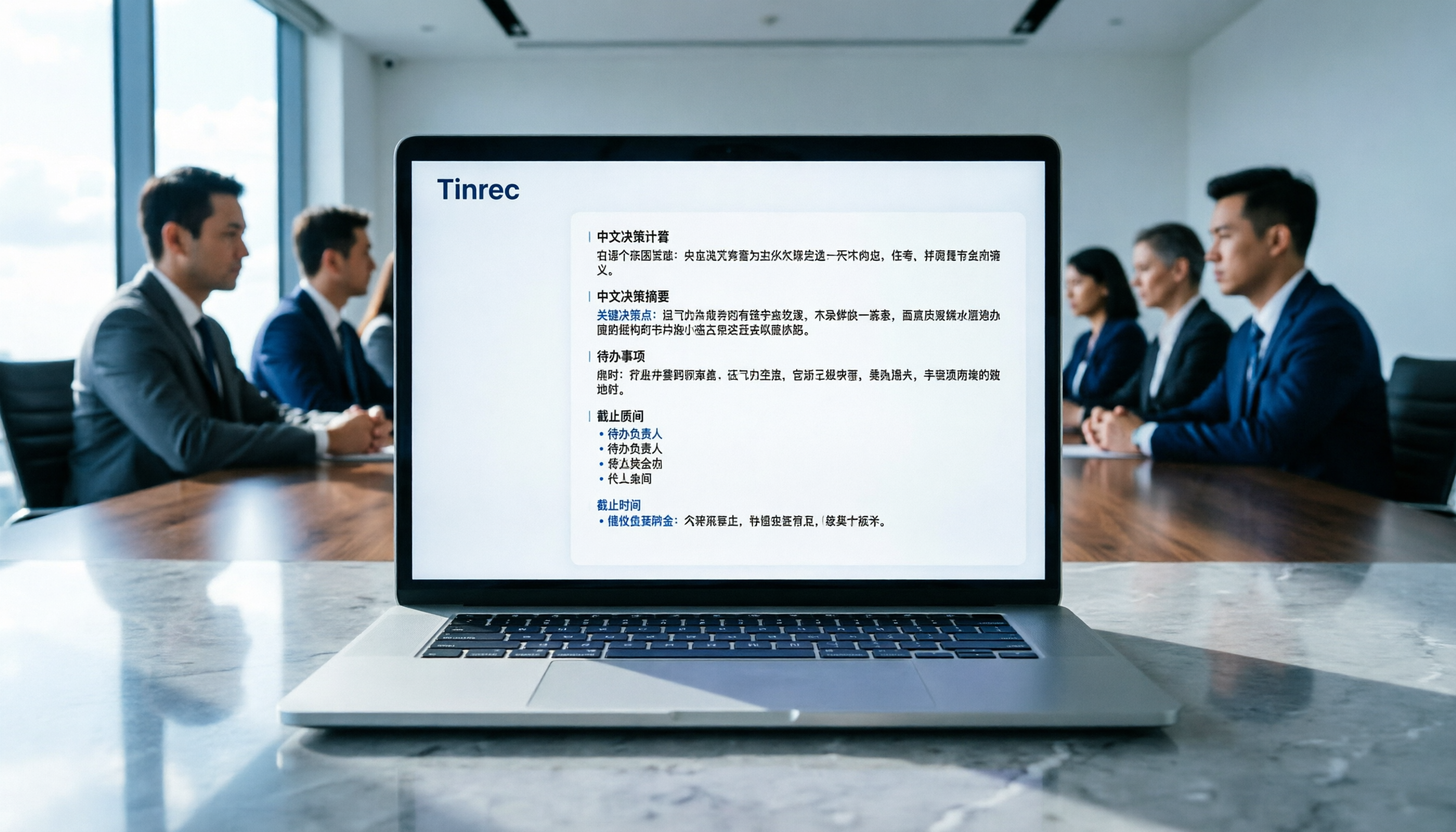 Tinrec董事會會議紀要教程：4步生成AI摘要與行動項