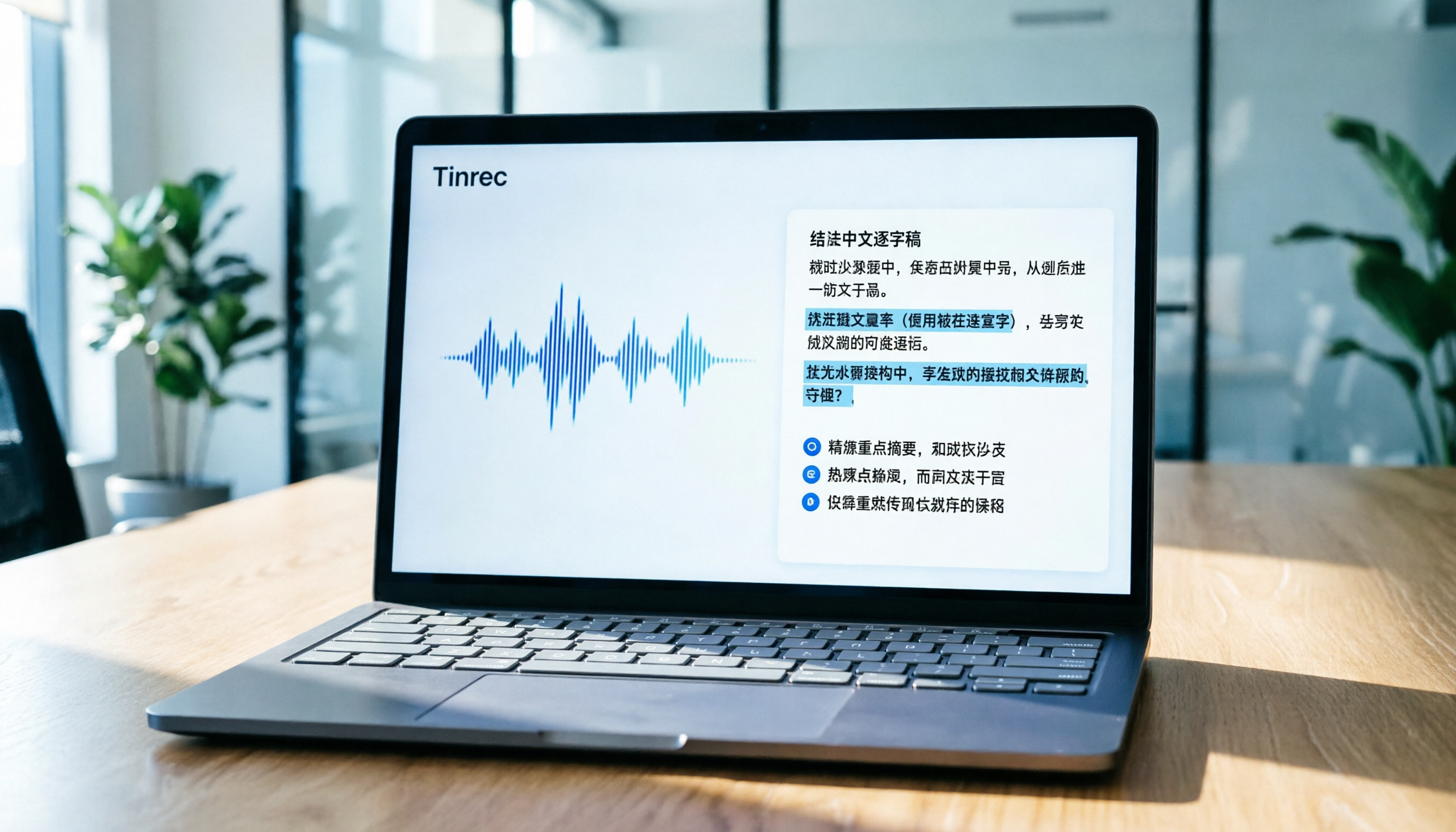 Tinrec 答辯錄音轉文字教程:4步完成逐字稿與重點摘要