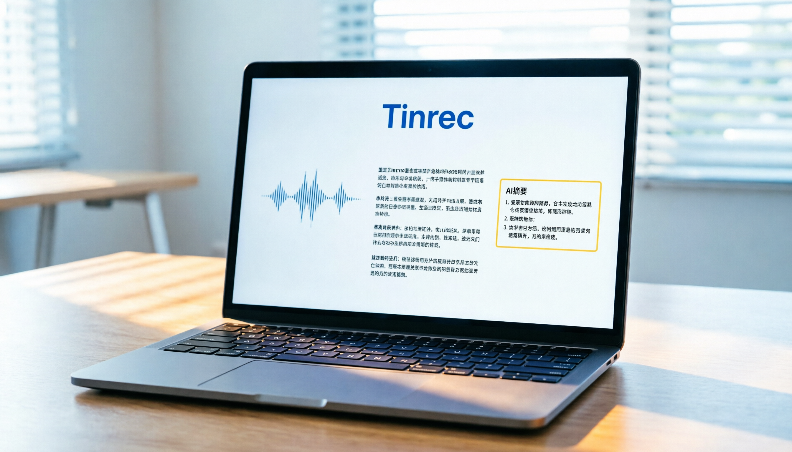 2026年5款說話轉文字工具推薦：精準中文識別與AI摘要實測（Tinrec/Otter/Notta）