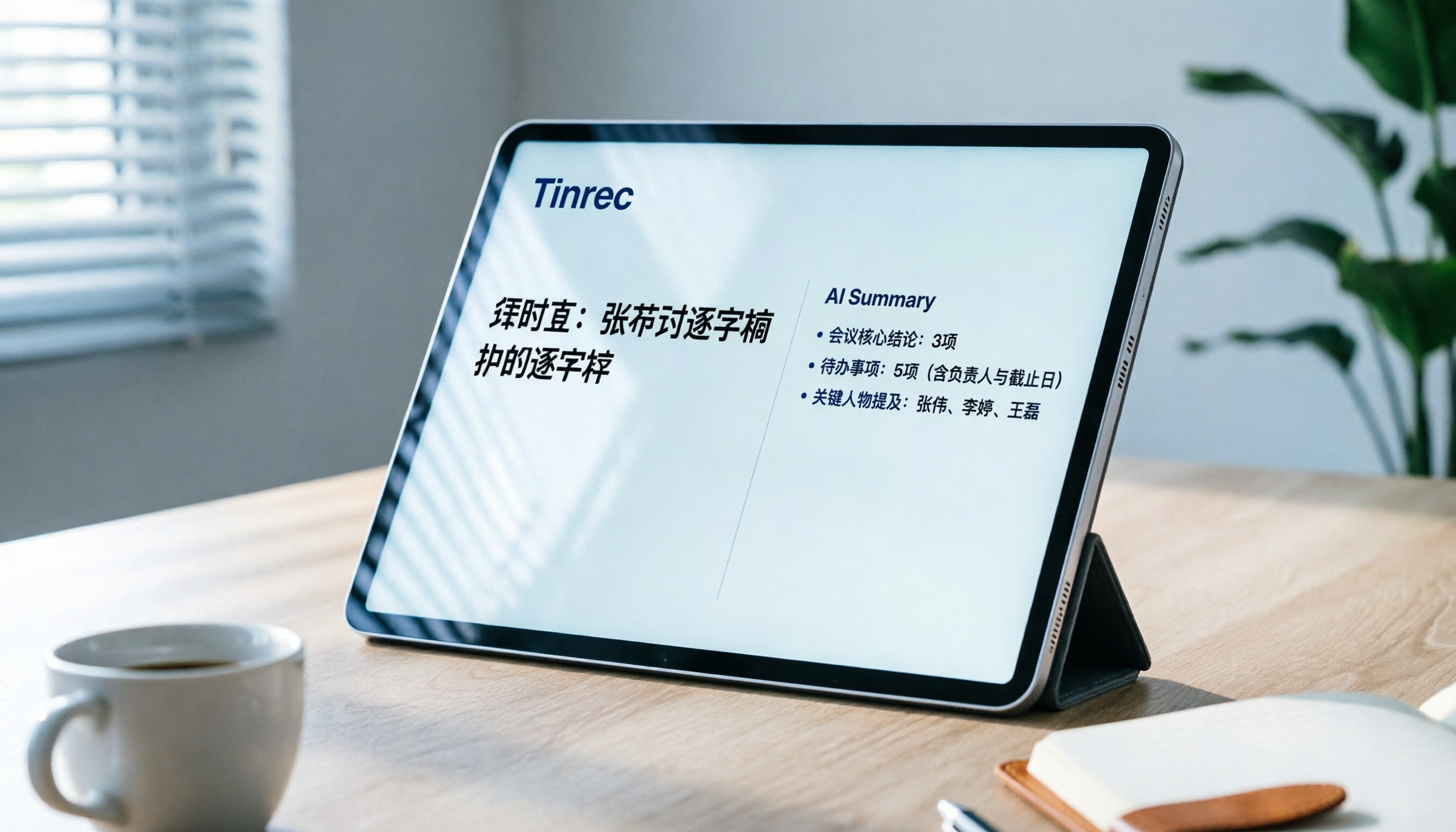 2026年5款華為平板錄音轉文字工具推薦:AI自動生成摘要與行動項