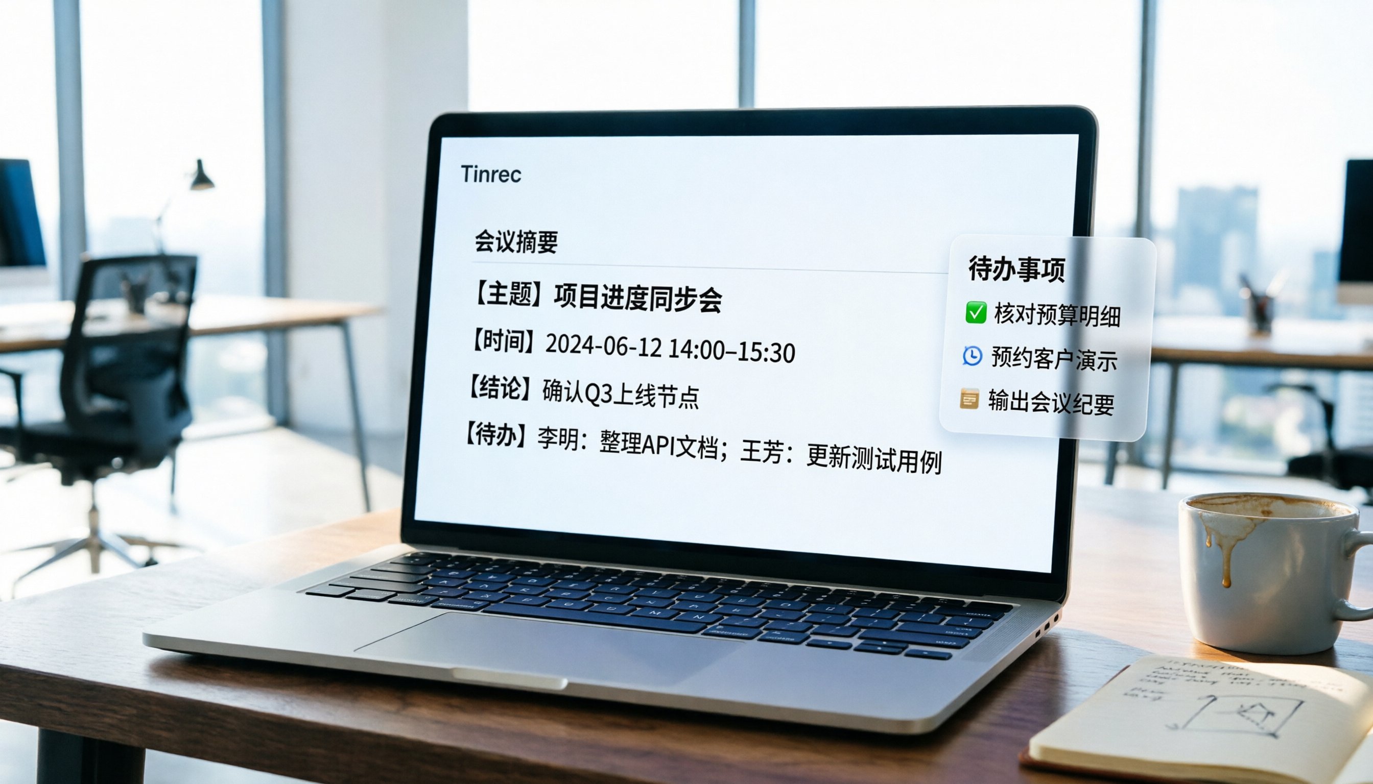 2026 辦公室文檔摘要 App 推薦：5 款 AI 錄音工具實測，Tinrec 如何解決中文會議痛點？