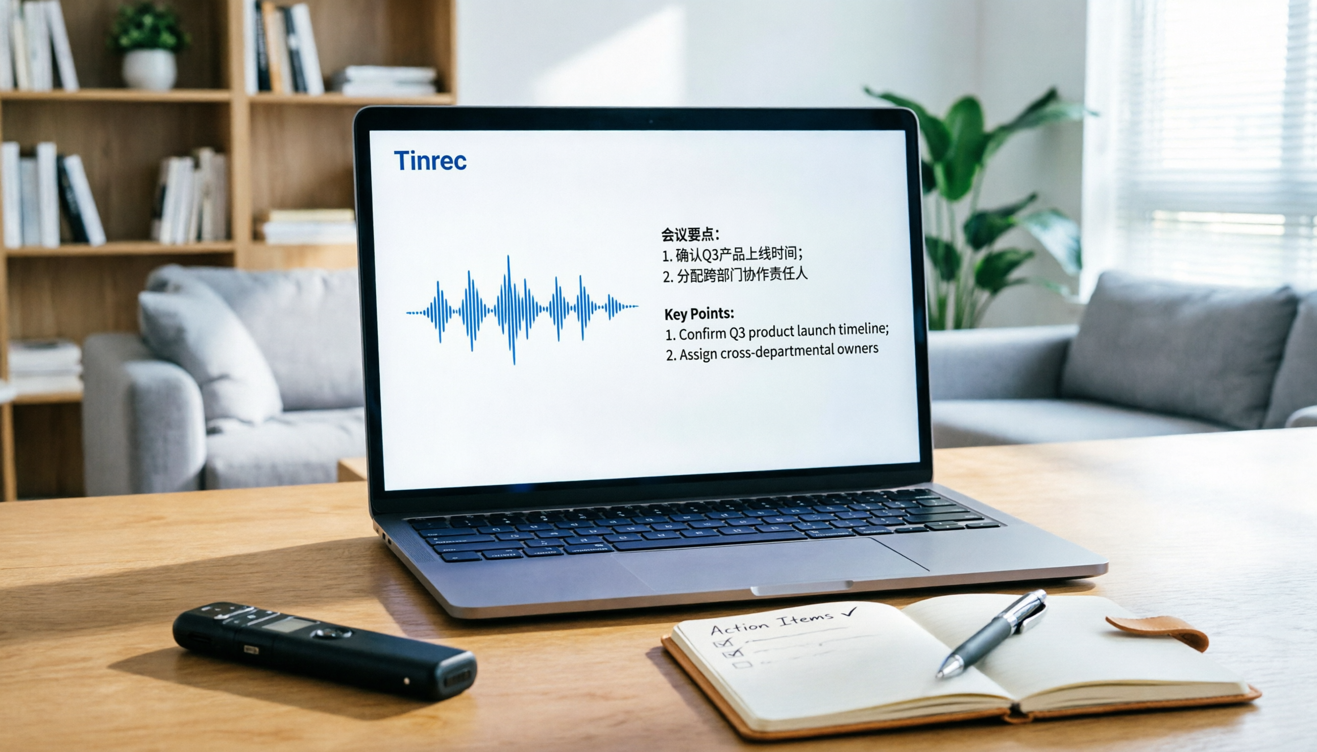 英漢線上互譯工具推薦：5款AI錄音轉文字實測與Tinrec教學