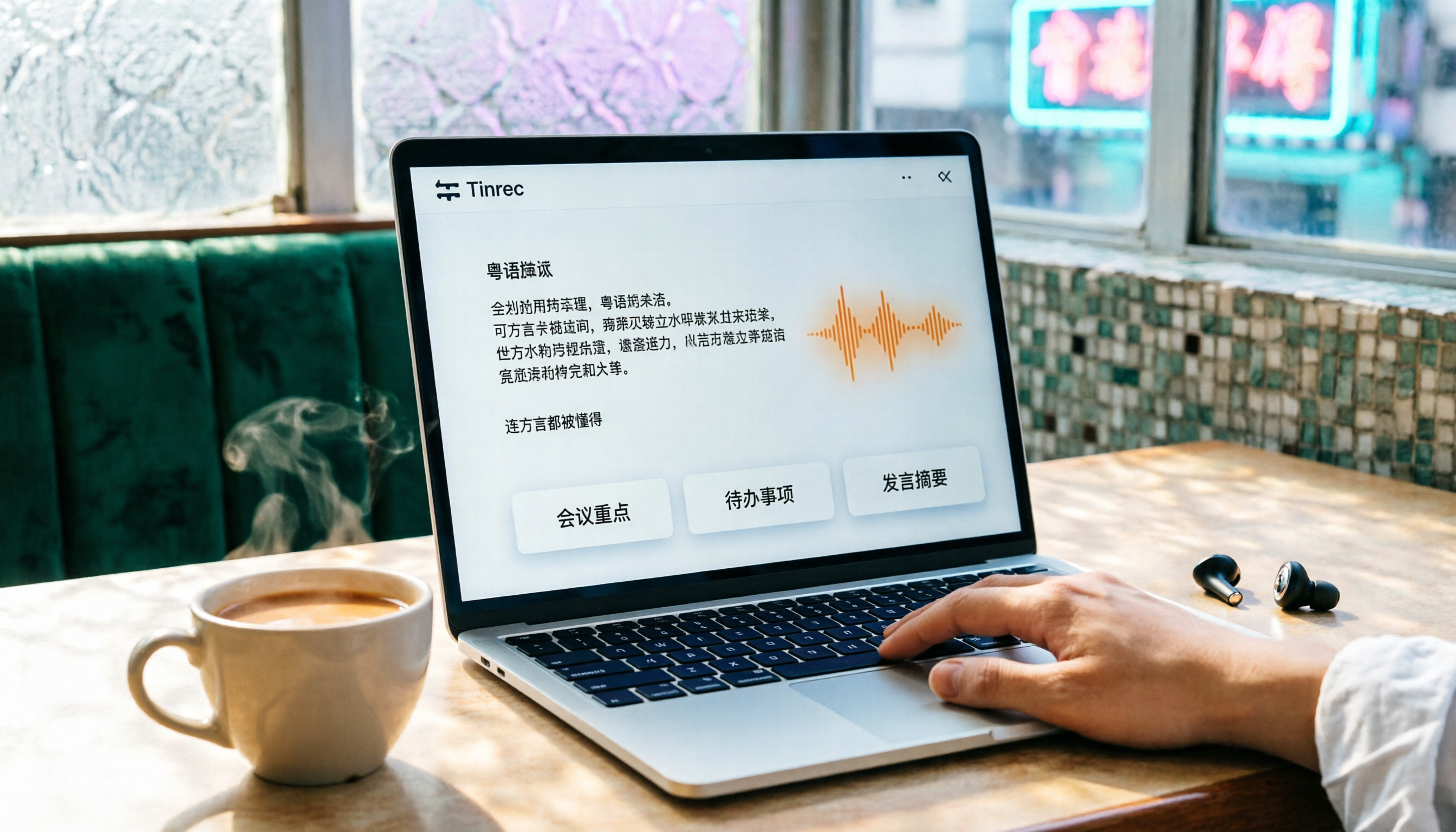 【チュートリアル】2026年Tinrec無料録音文字起こし:広東語対応、自動議事録作成