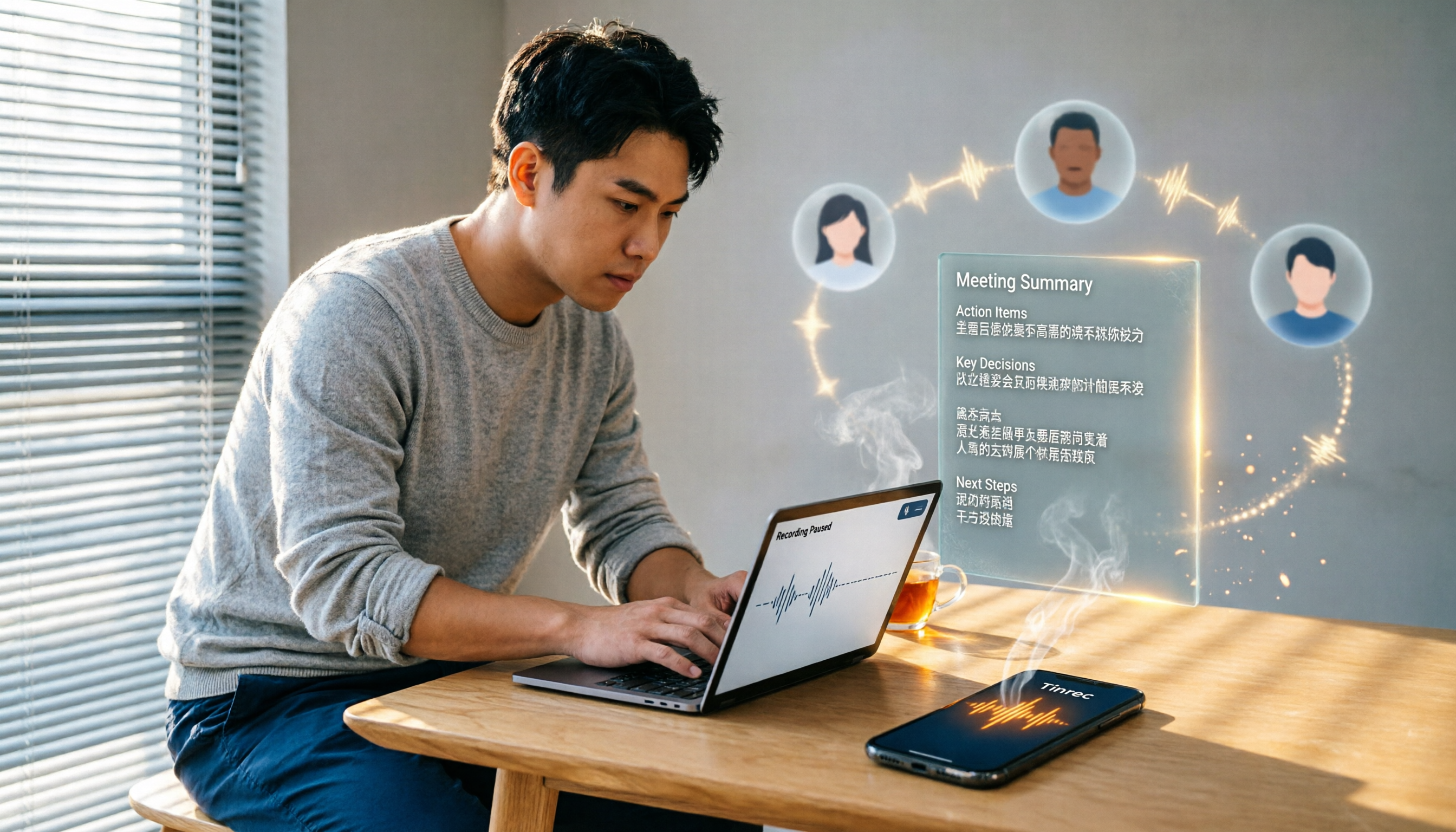 2026年Google Meetの画面共有が使えない時の3つの代替案を実測:Tinrecで録音文字起こし&議事録作成が最も実用的